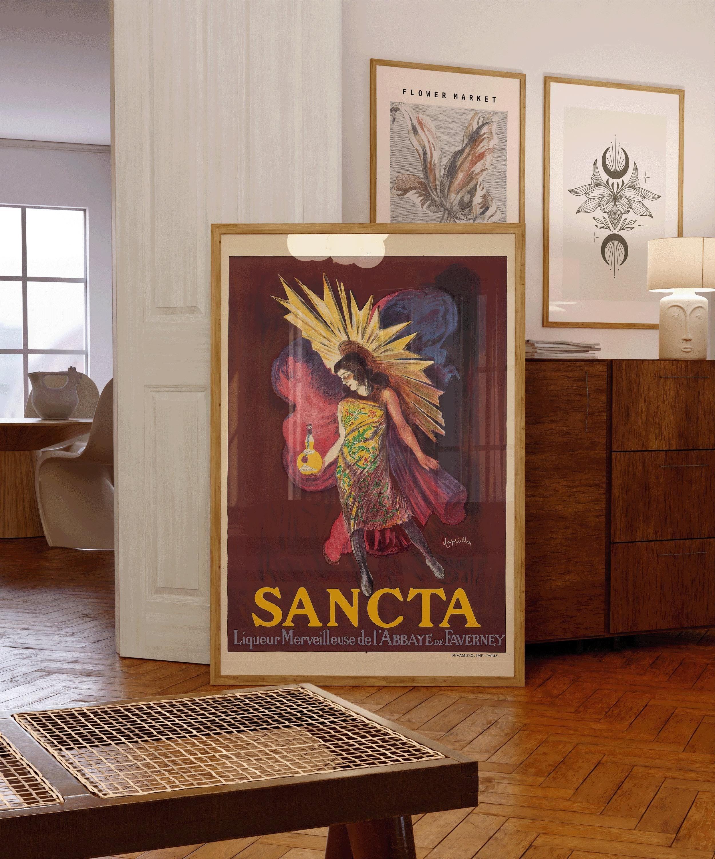 Leonetto Cappiello Poster - Sancta Liquor | Vintage Advertisement Art Nouveau Poster Print