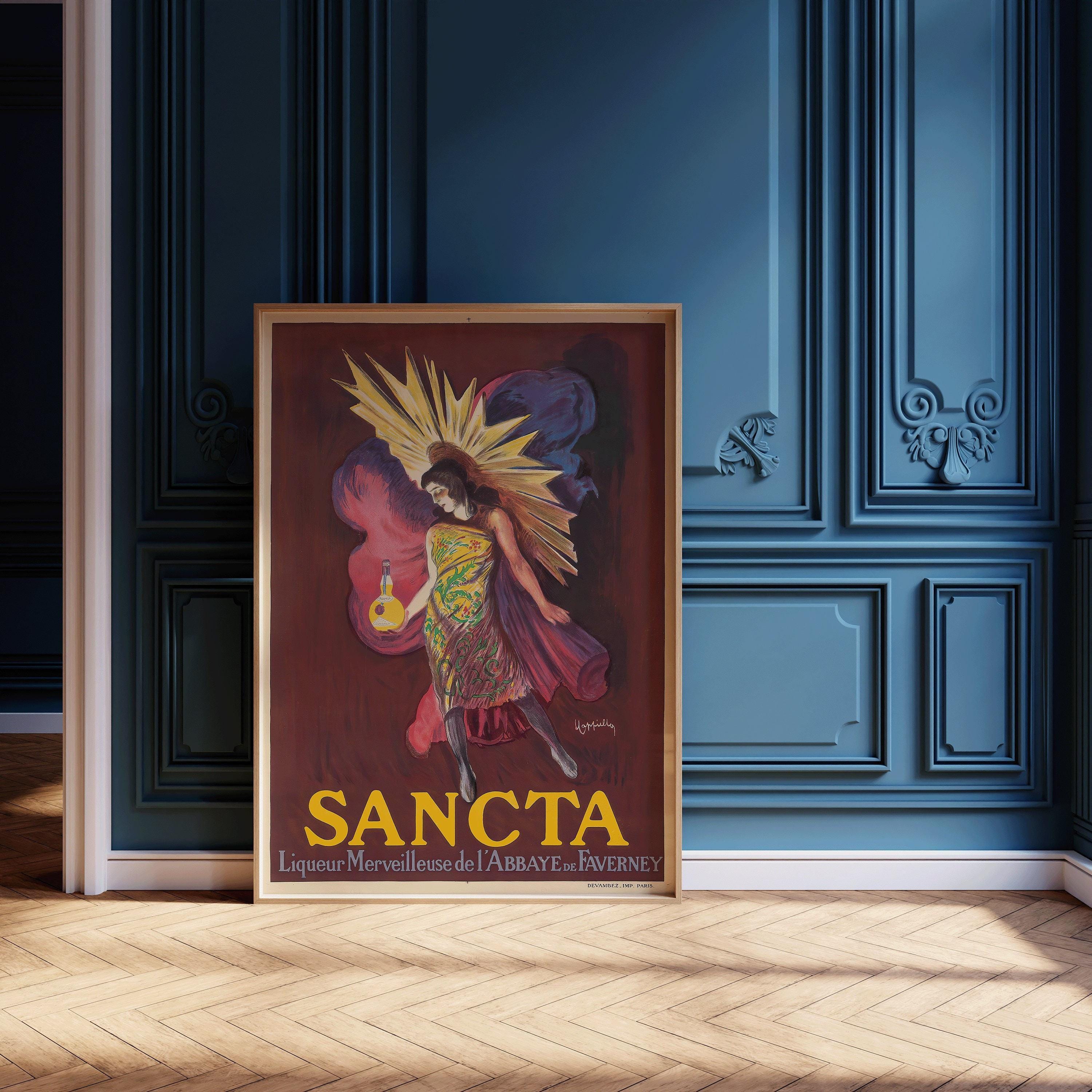 Leonetto Cappiello Poster - Sancta Liquor | Vintage Advertisement Art Nouveau Poster Print