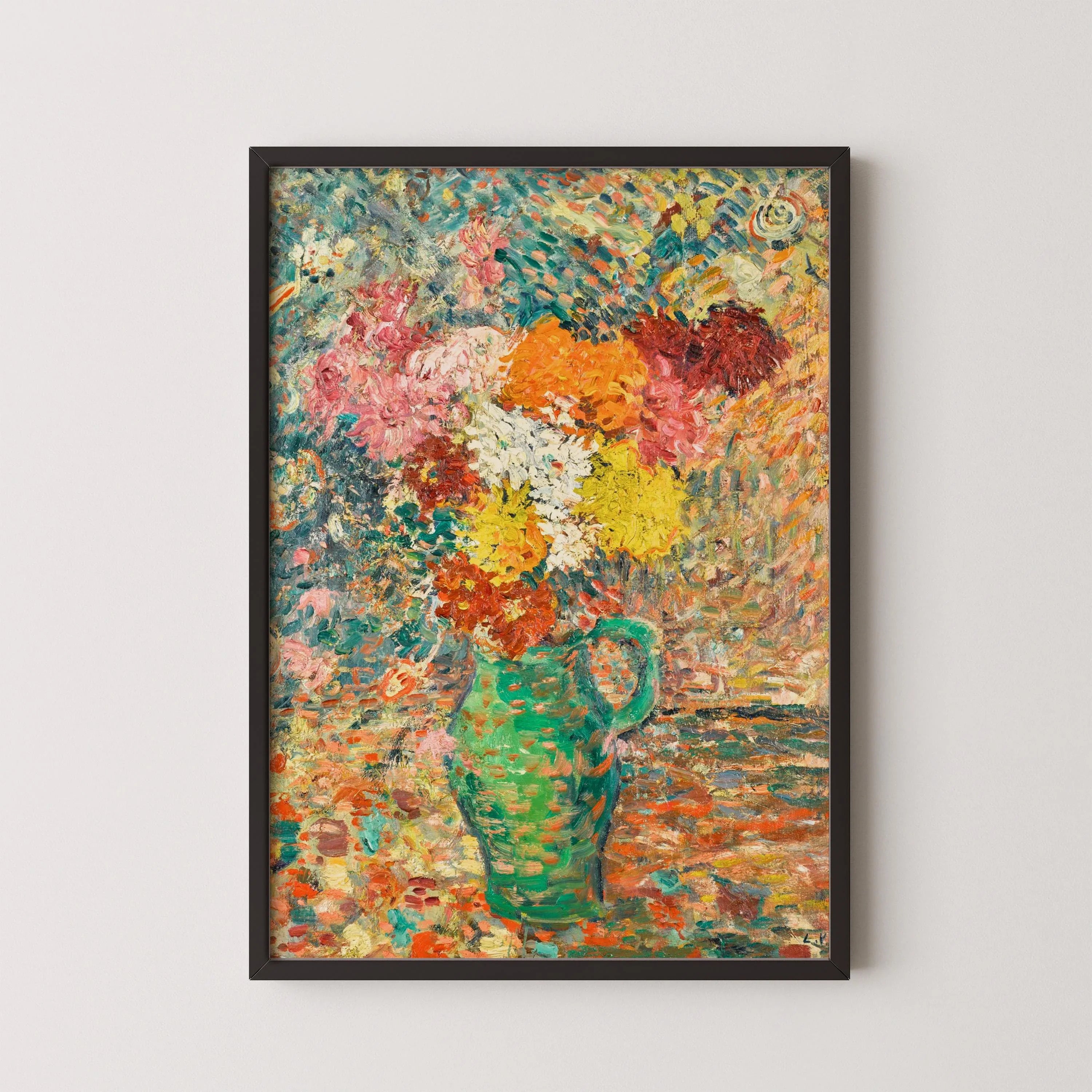 Louis Valtat - Flowers in Green Vase PRINT | Vibrant and Bold Fauvist Still Life Art For Lovers of Matisse | Available framed - 9ArtPrints
