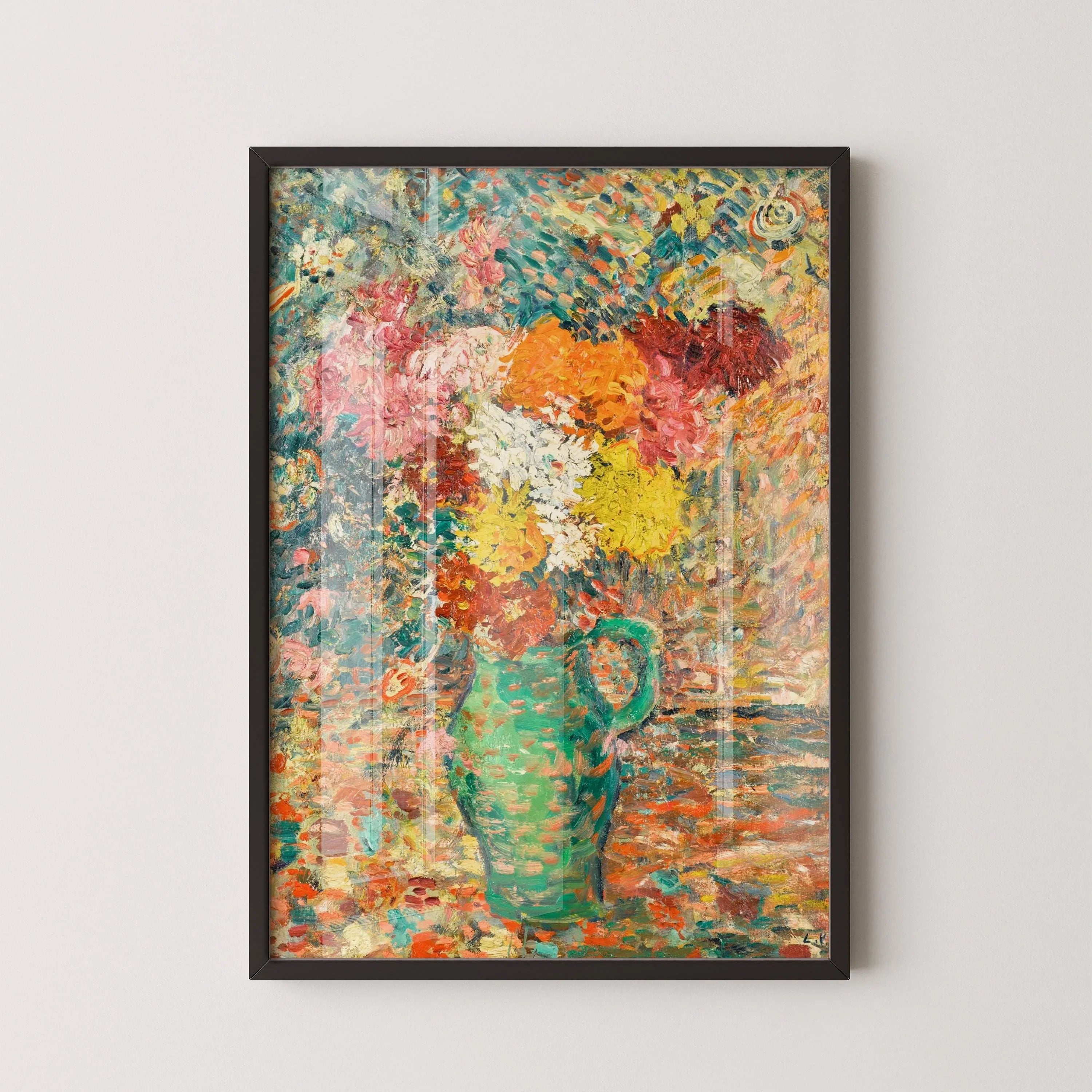 Louis Valtat - Flowers in Green Vase PRINT | Vibrant and Bold Fauvist Still Life Art For Lovers of Matisse | Available framed - 9ArtPrints
