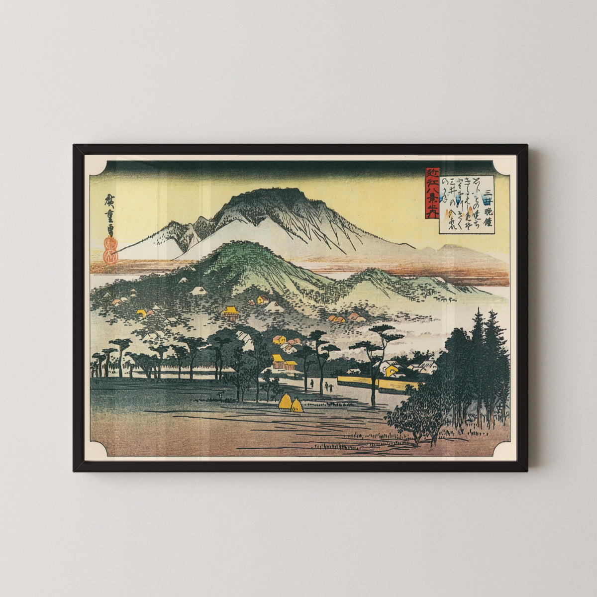 Utagawa Hiroshige — Evening Bell at Mii Temple | Japanese Woodblock Print (Ukiyo-e)