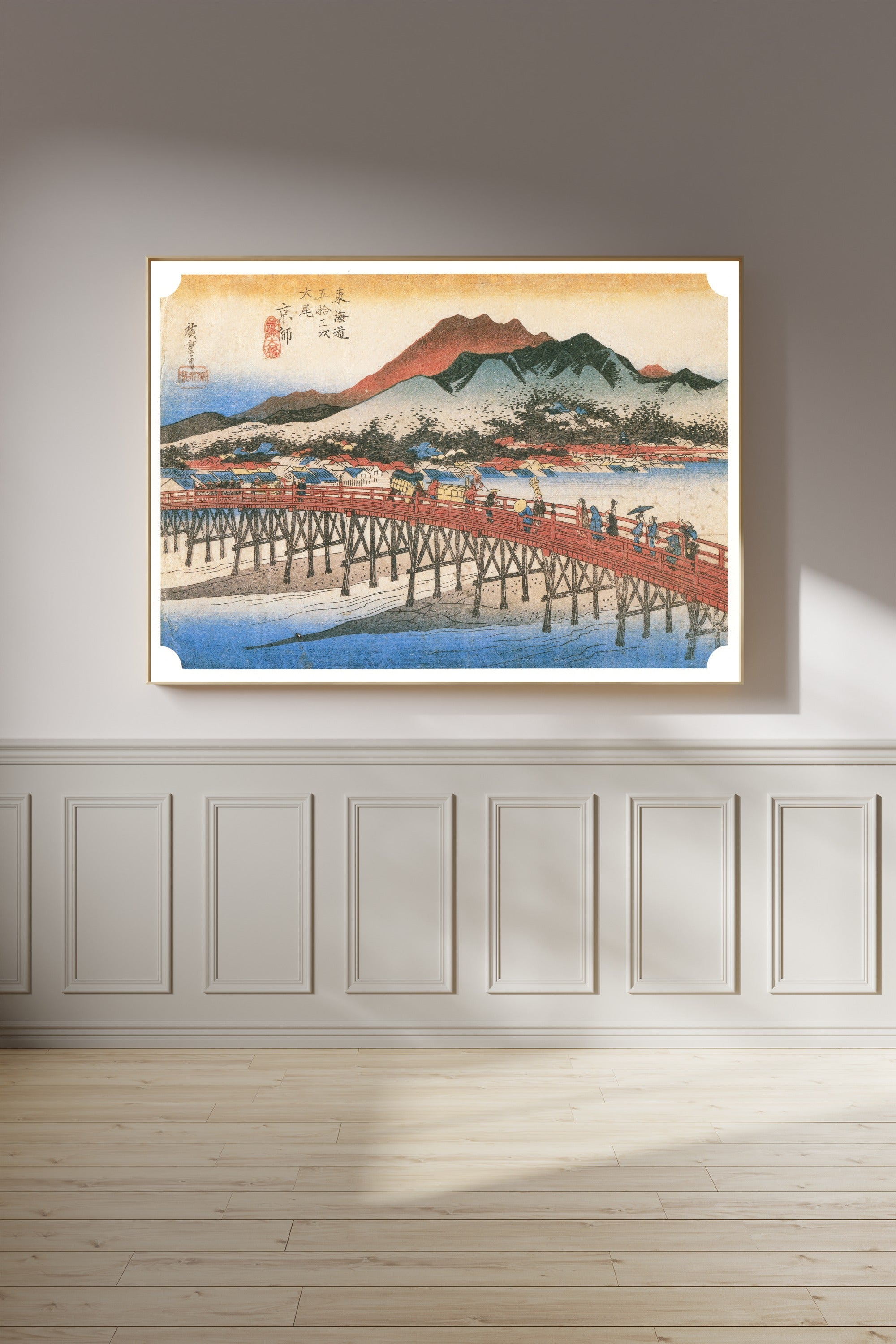 Utagawa Hiroshige — Keishi (Kyoto), Great Sanjō Bridge | Japanese Woodblock Print (Ukiyo-e)