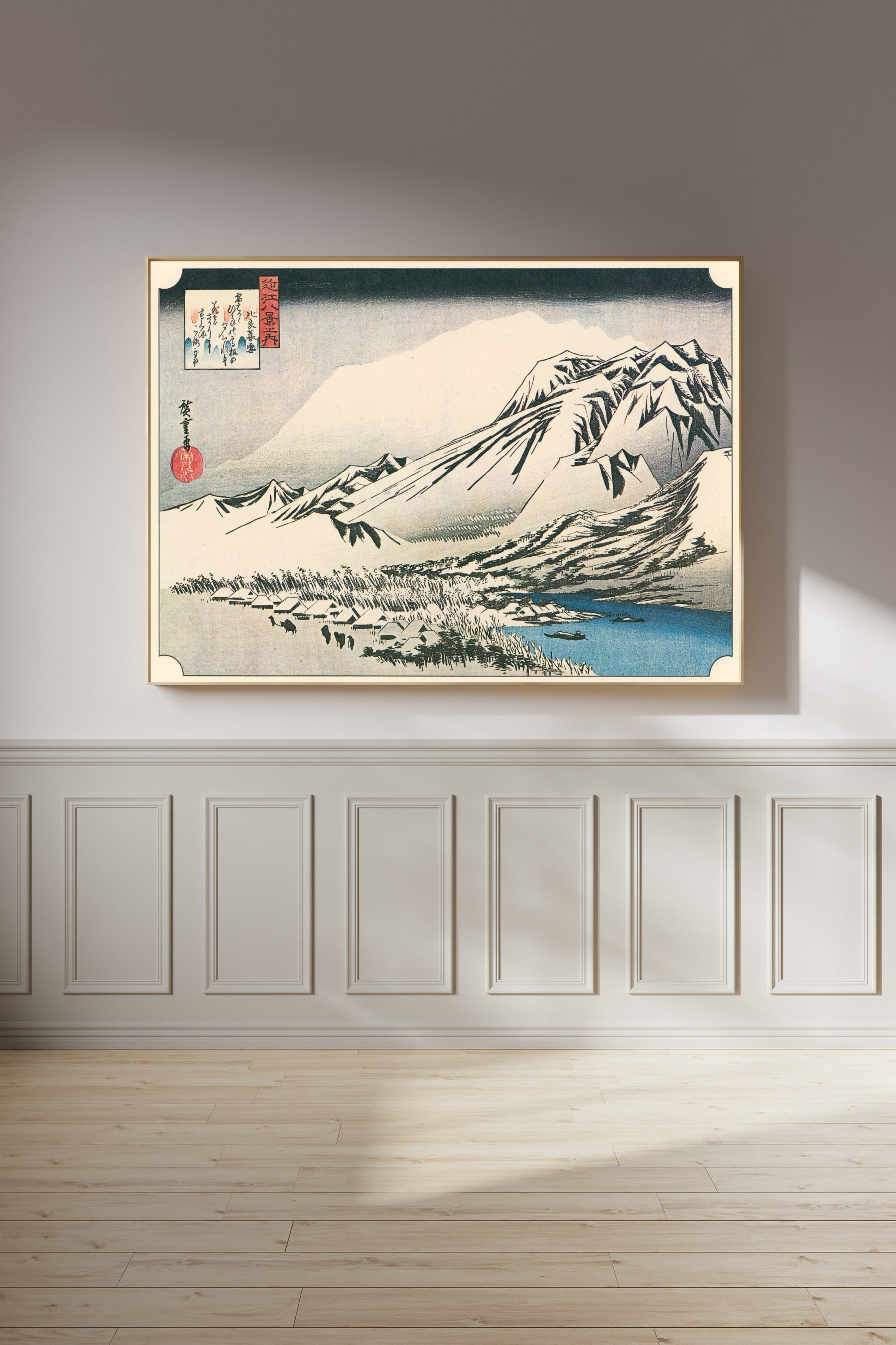 Utagawa Hiroshige — Evening Snow at Hira | Japanese Woodblock Print (Ukiyo-e)