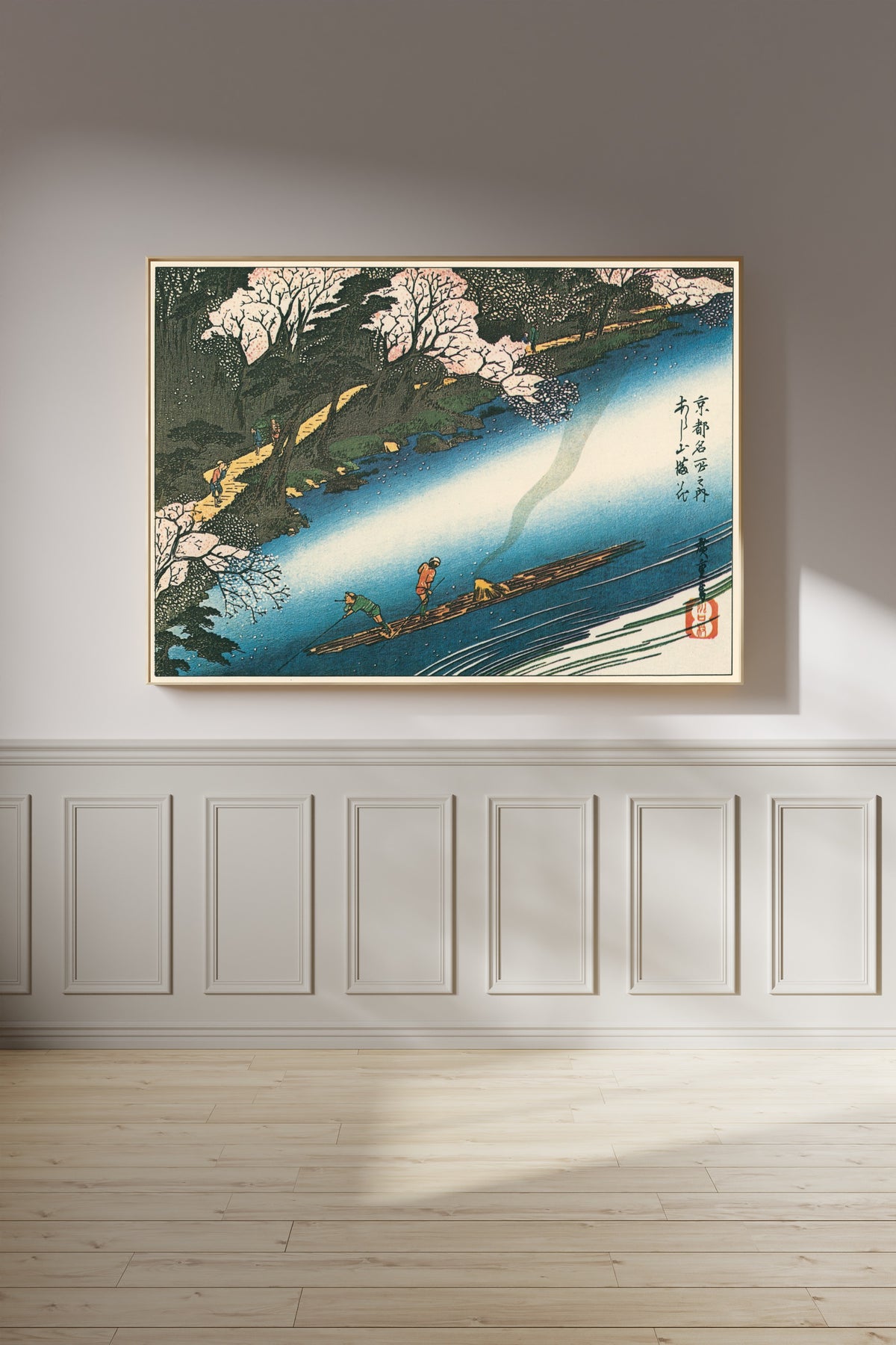 Utagawa Hiroshige — Arashiyama in Full Bloom | Japanese Woodblock Print (Ukiyo-e)