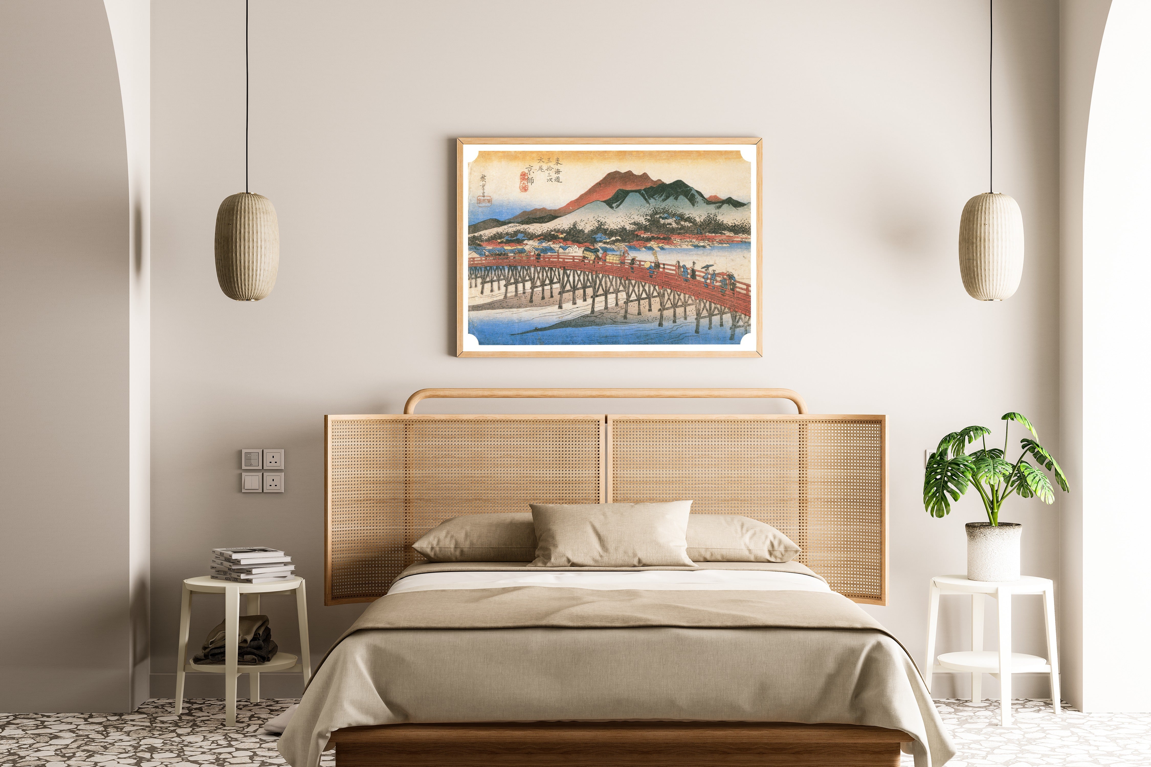 Utagawa Hiroshige — Keishi (Kyoto), Great Sanjō Bridge | Japanese Woodblock Print (Ukiyo-e)
