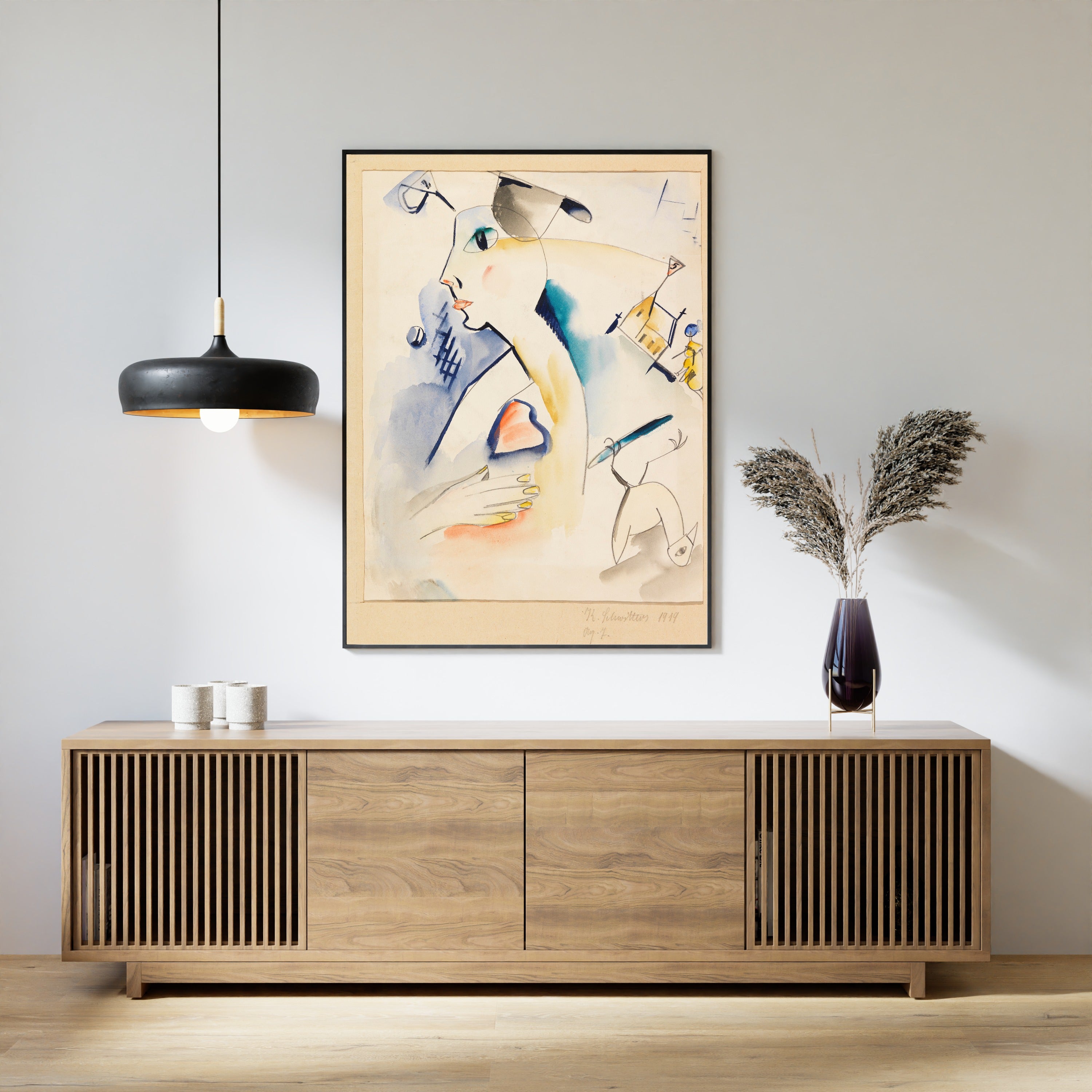 Kurt Schwitters — Mann schaaft Lilablau | Fine Art Print