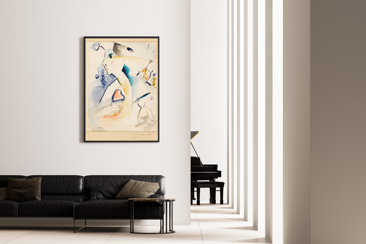 Kurt Schwitters — Mann schaaft Lilablau | Fine Art Print