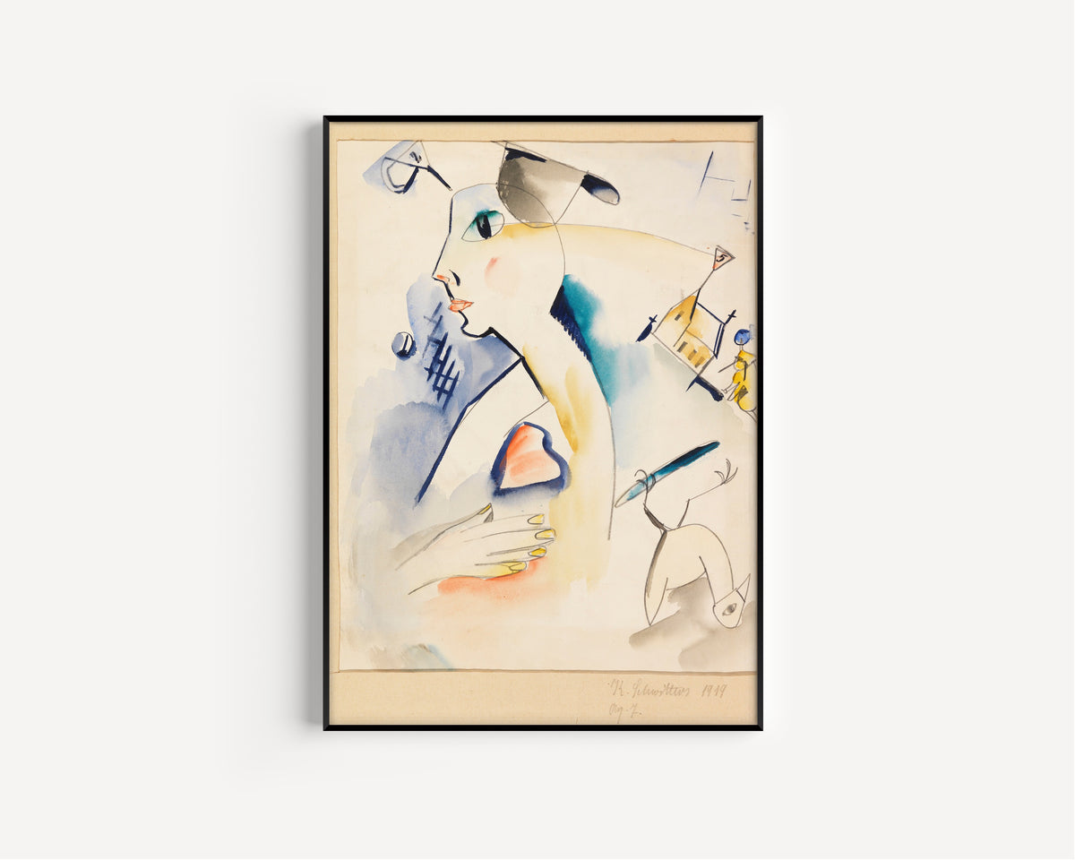 Kurt Schwitters — Mann schaaft Lilablau | Fine Art Print