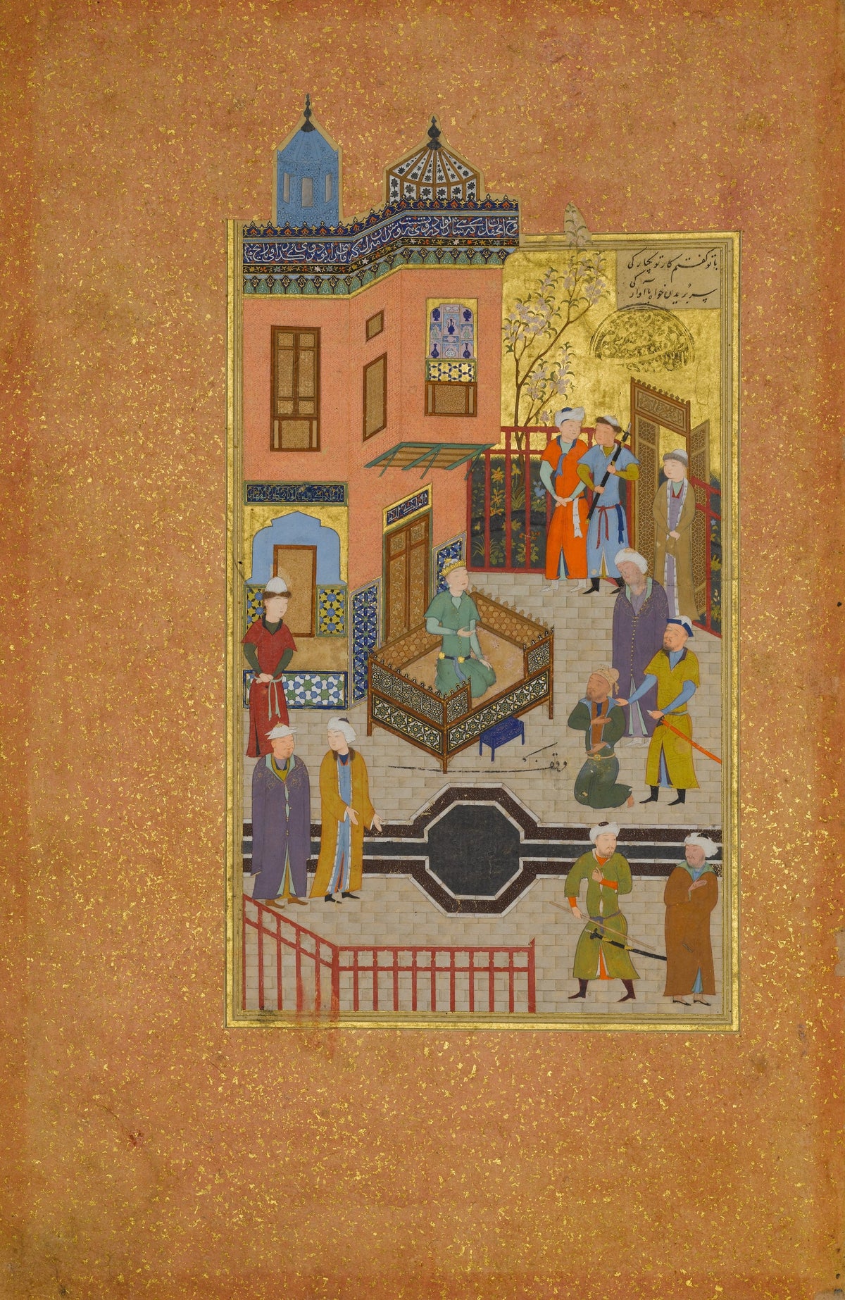 Mantiq al-Tayr: The Beggar who Professed his Love for a Prince | Persian Miniature Art Print
