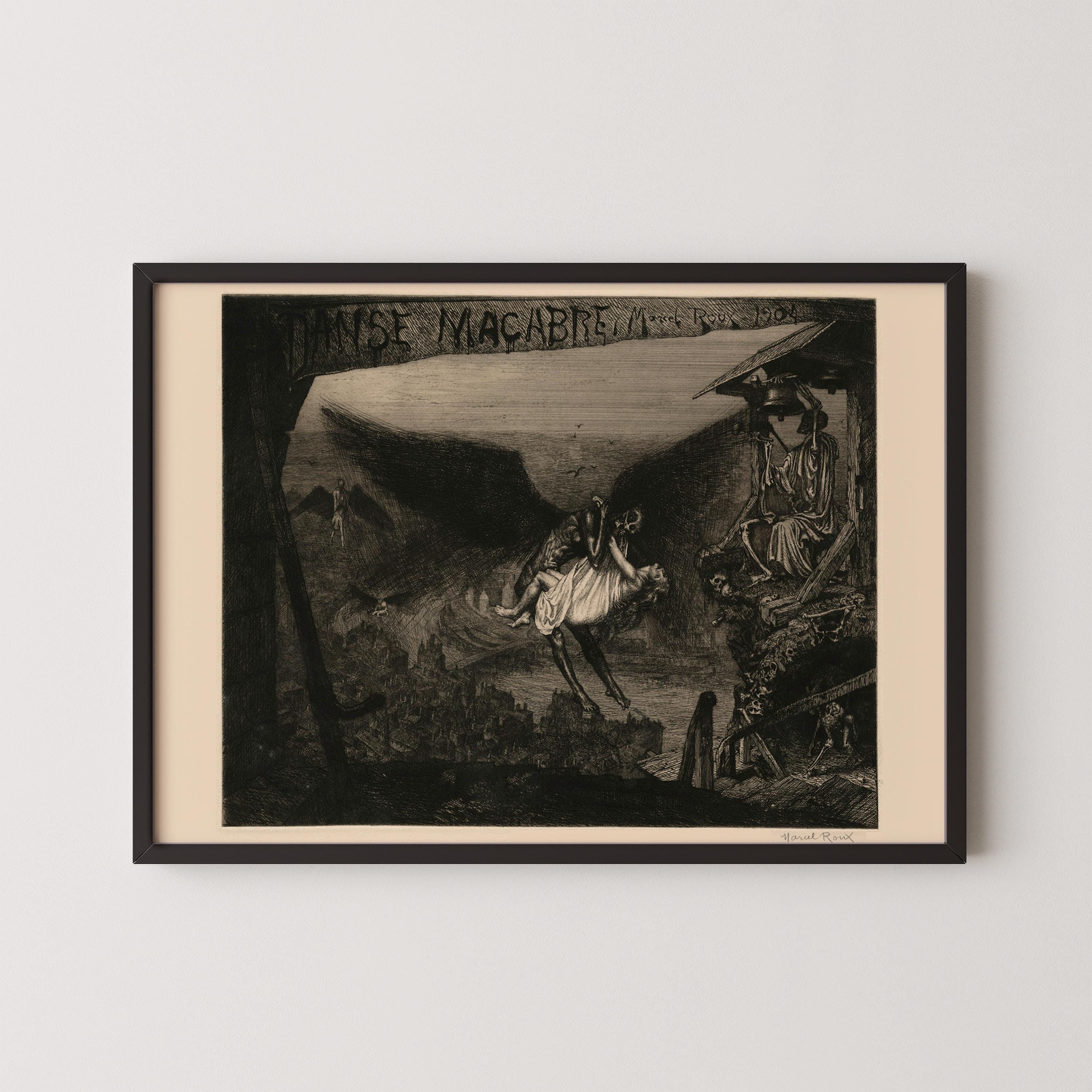 Marcel Roux - Danse Macabre | PRINT | A Terrifying Vision of Death and Terror | Symbolist Art available framed - 9ArtPrints