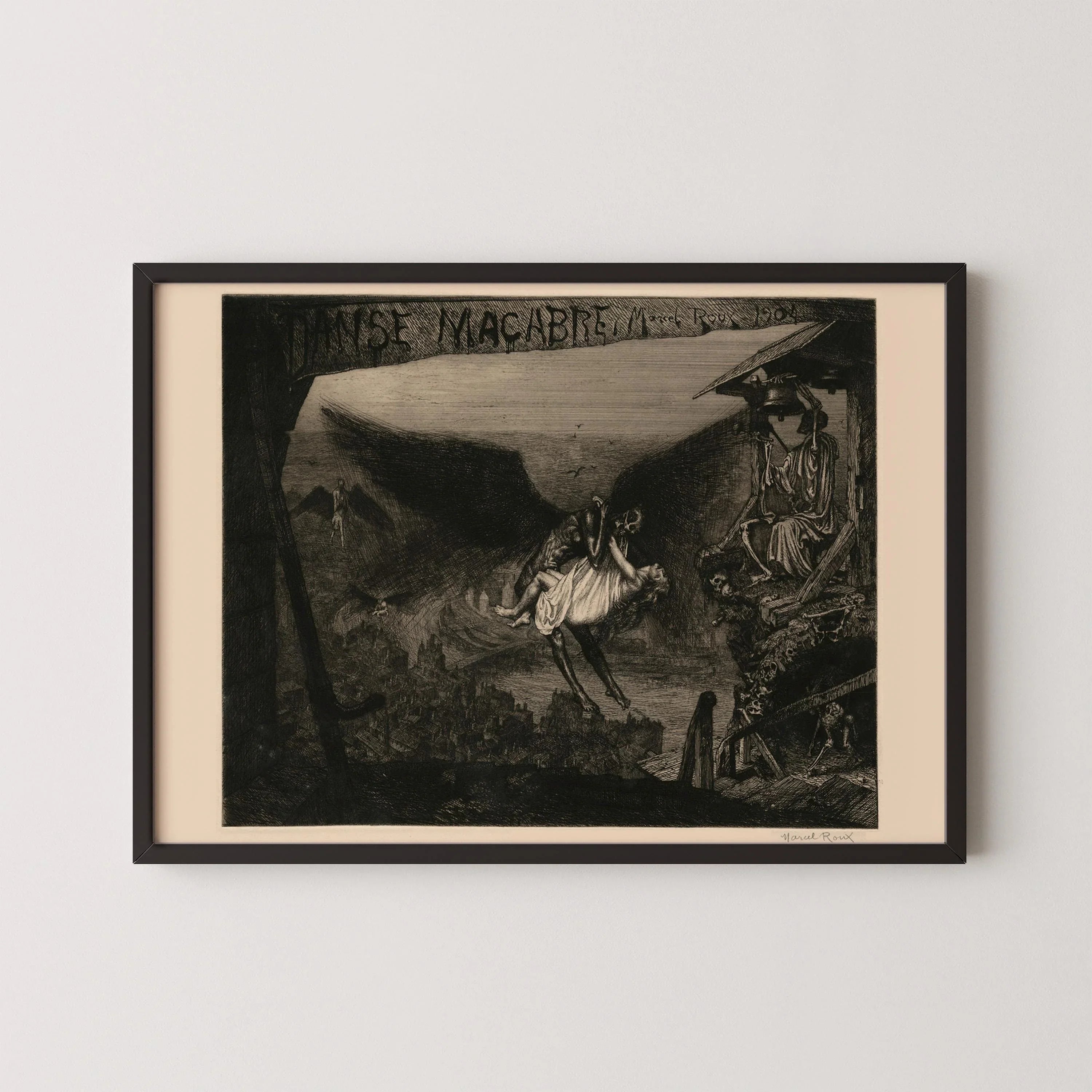 Marcel Roux - Danse Macabre | PRINT | A Terrifying Vision of Death and Terror | Symbolist Art available framed - 9ArtPrints