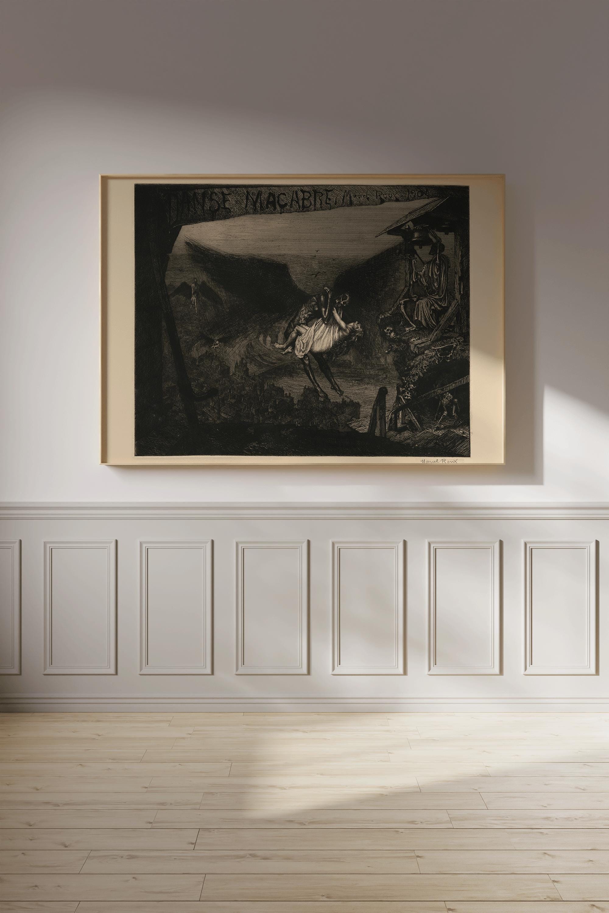 Marcel Roux - Danse Macabre | PRINT | A Terrifying Vision of Death and Terror | Symbolist Art available framed - 9ArtPrints