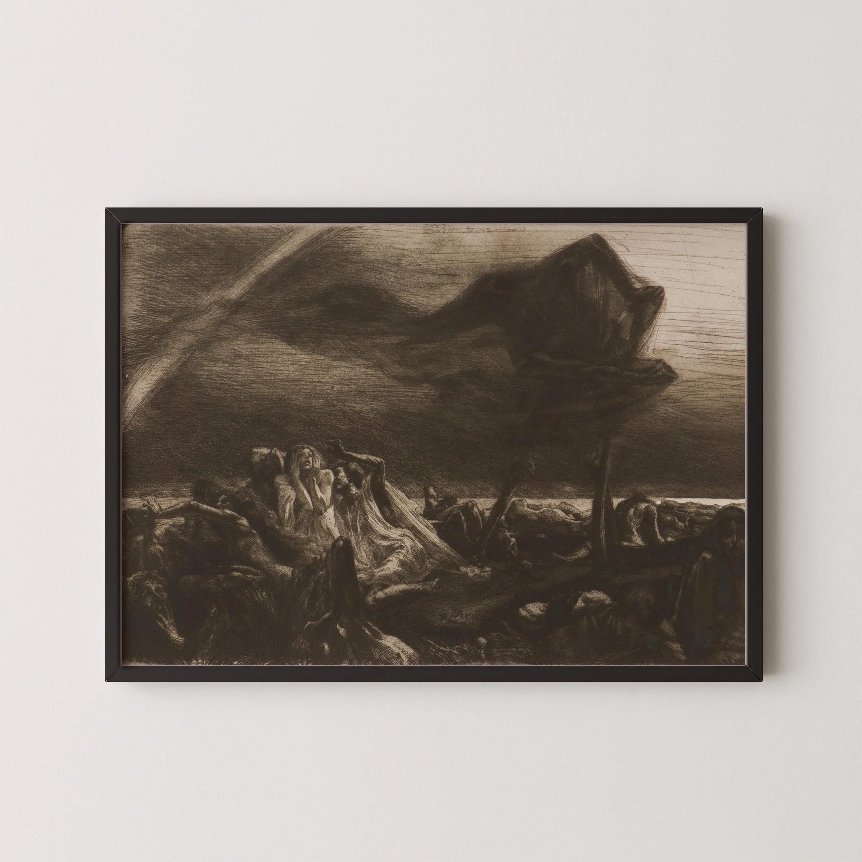 Marcel Roux - Faucheuse (Reaper) | PRINT | An Awe - inspiring Vision of Death and Despair | Symbolist Art available framed - 9ArtPrints