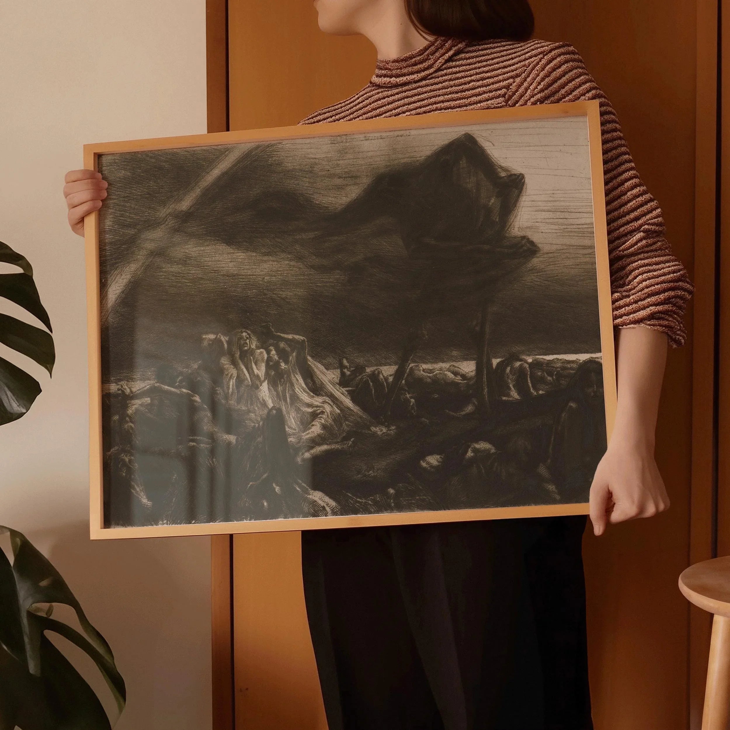 Marcel Roux - Faucheuse (Reaper) | PRINT | An Awe - inspiring Vision of Death and Despair | Symbolist Art available framed - 9ArtPrints