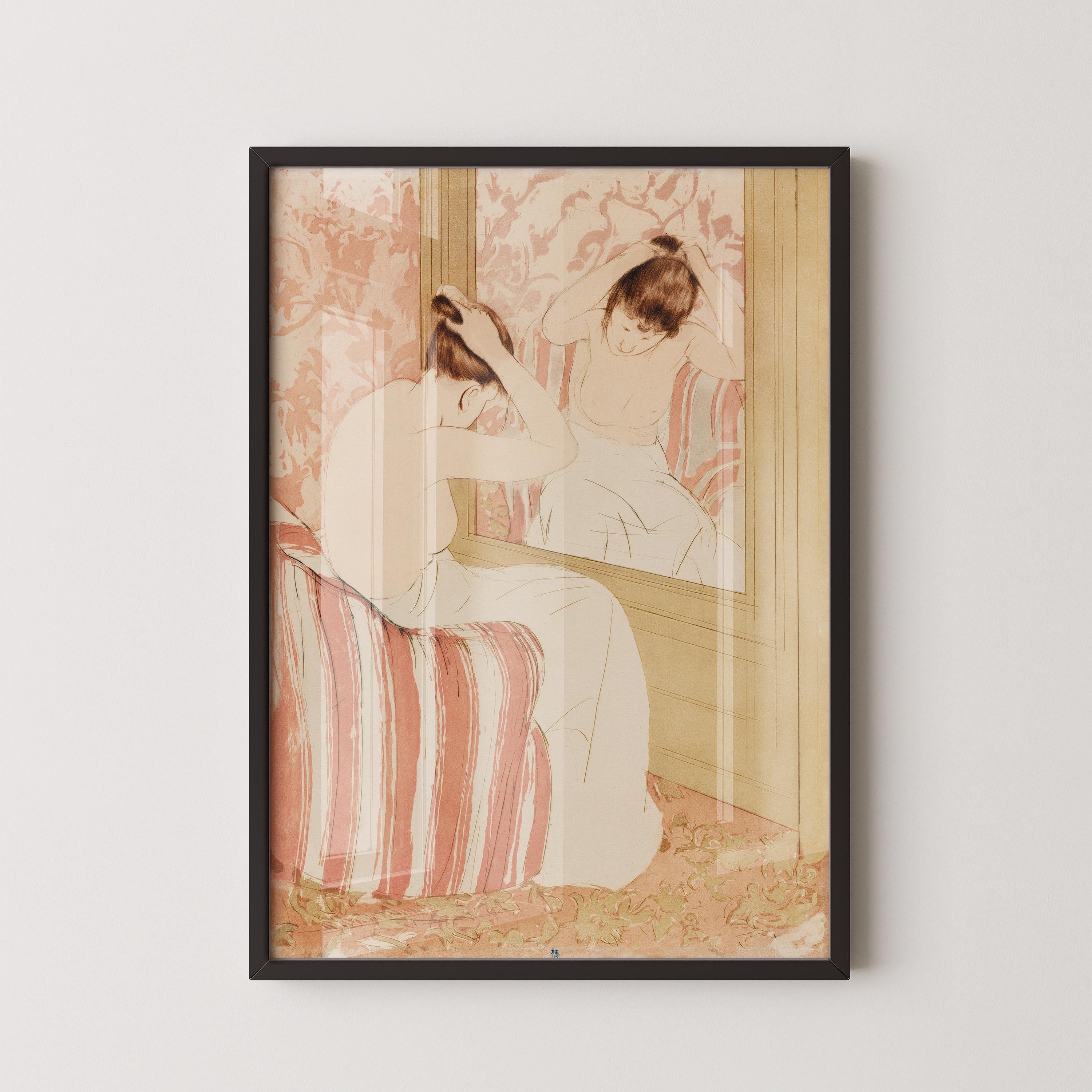 Mary Cassatt - La Coiffure | Famous Impressionist Art