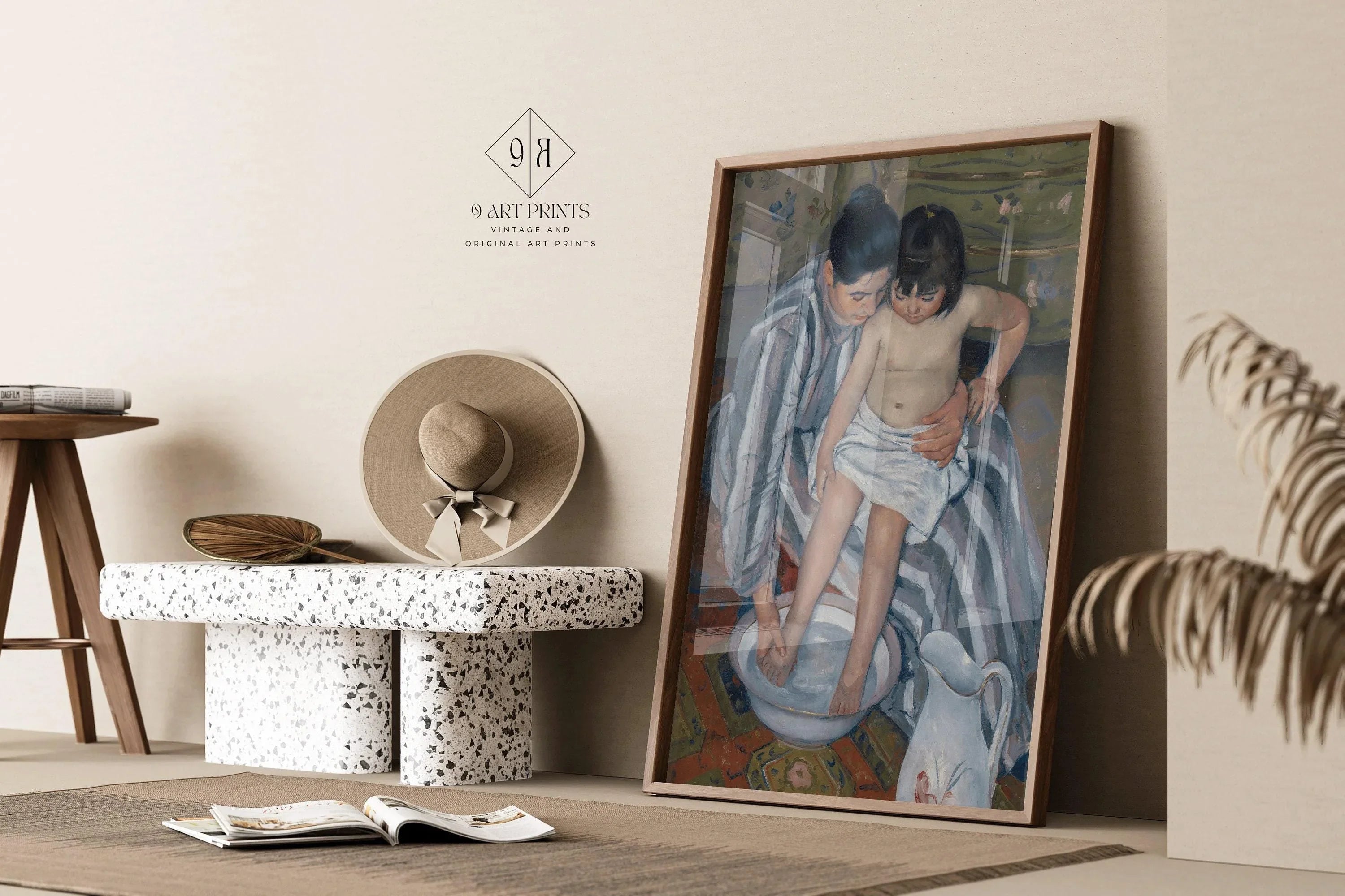 Mary Cassatt - The Child's Bath | Famous Art (available handframed or unframed) - 9ArtPrints