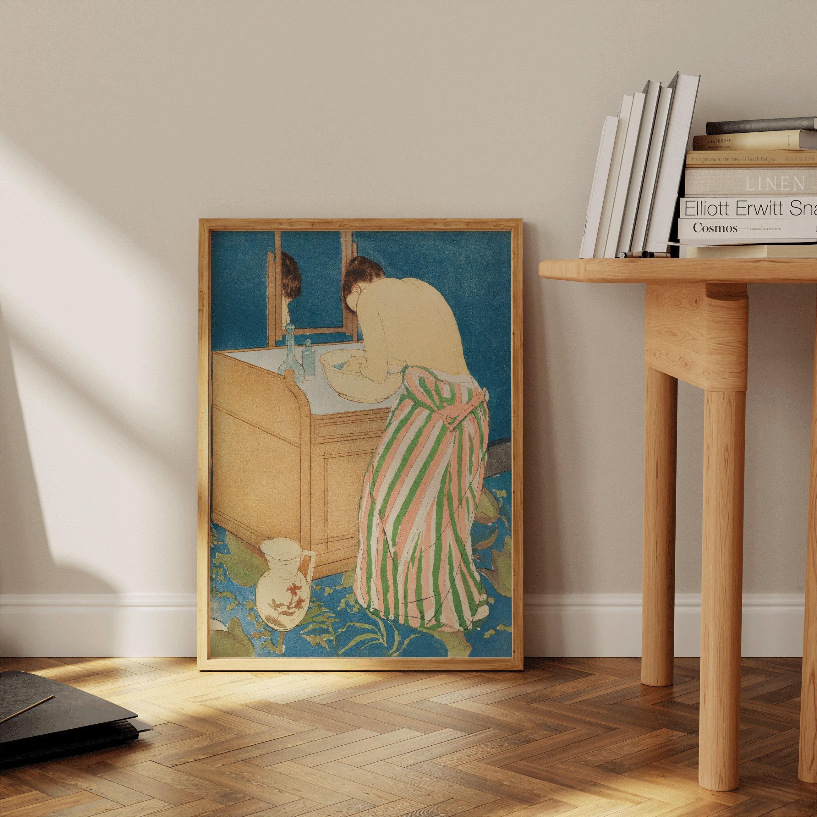 Mary Cassatt - Woman Bathing | Famous Impressionist Art (available handframed or unframed) - 9ArtPrints