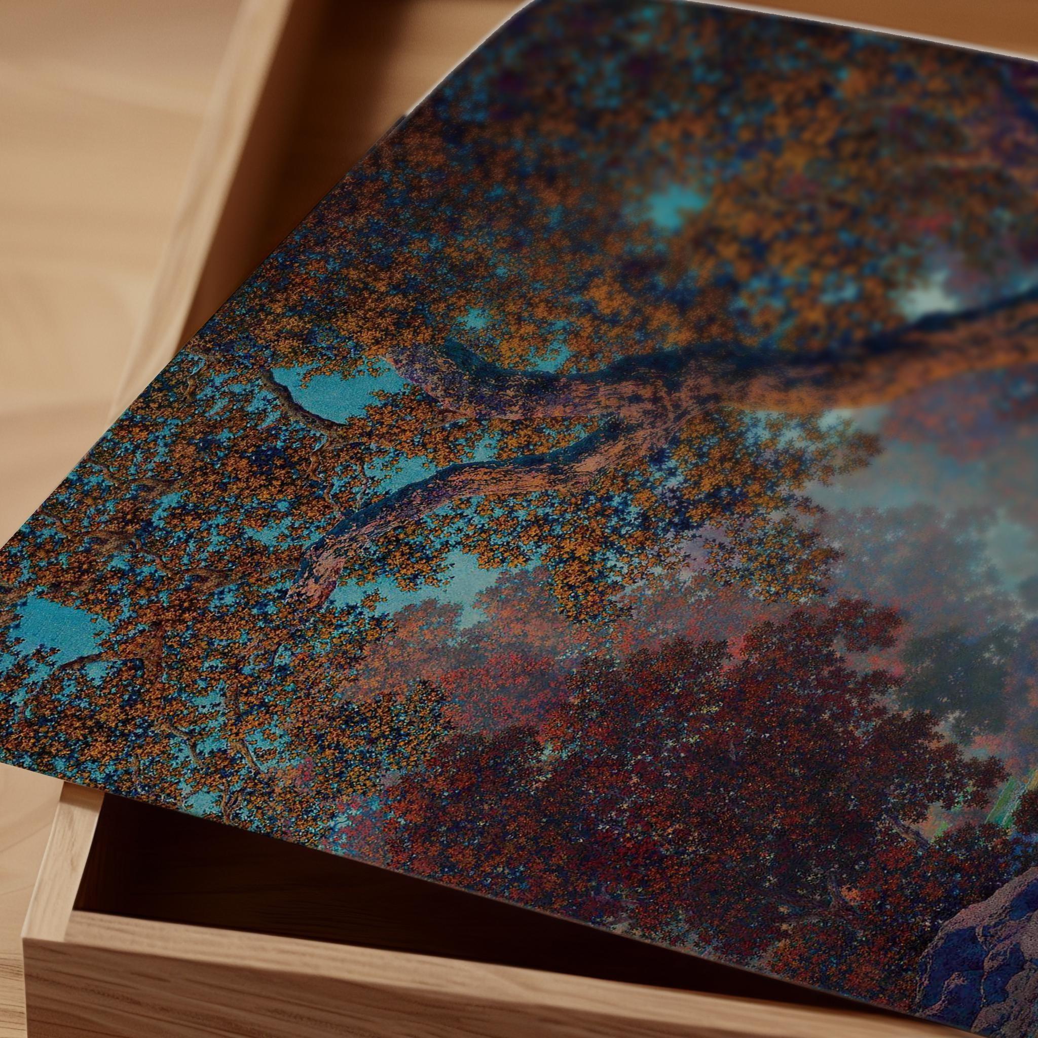 Maxfield Parrish - Autumn Brook | Colorful Maximalist American Classic Art