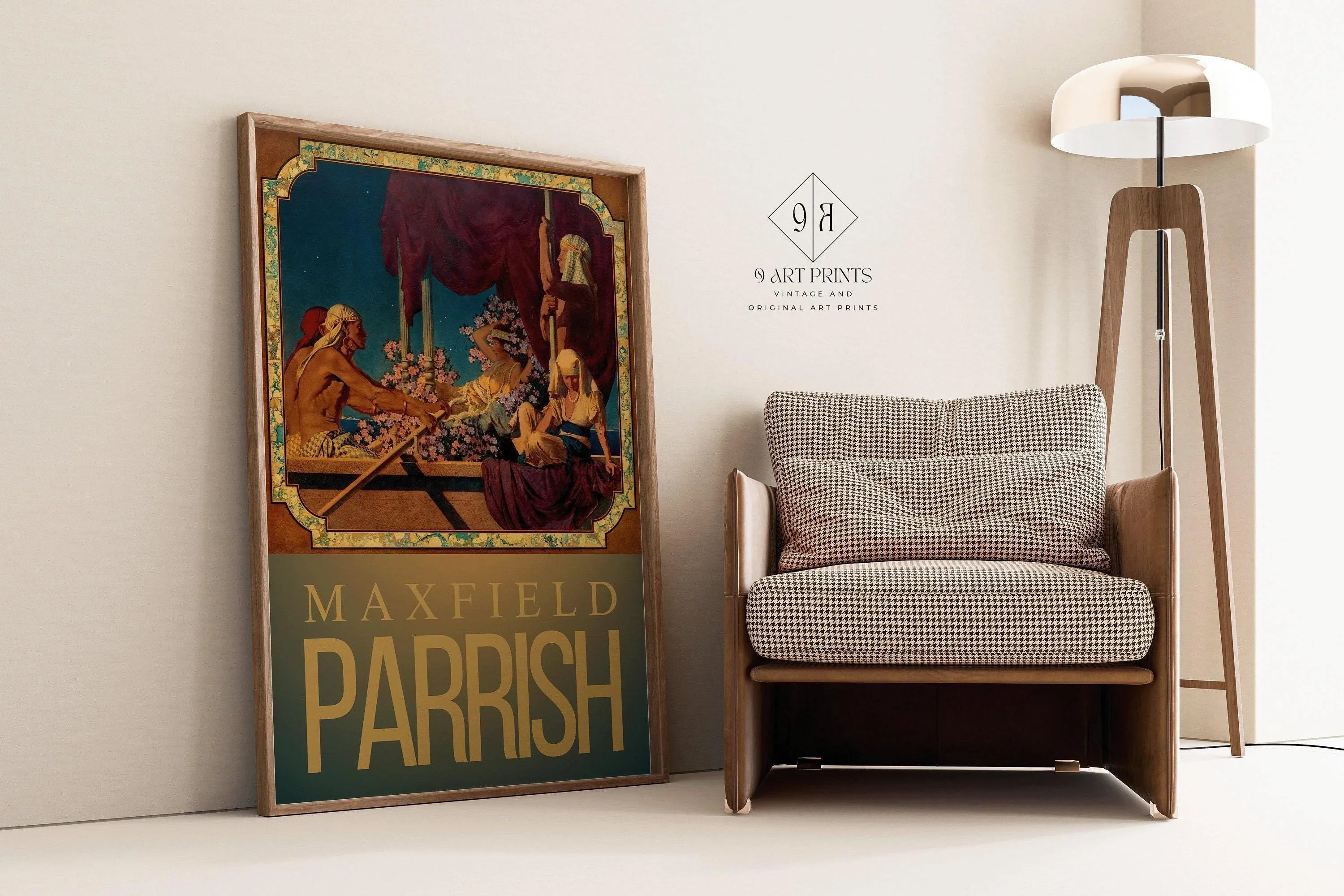 Maxfield Parrish - Cleopatra | Colorful Maximalist American Classic Art (available handframed or unframed) - 9ArtPrints