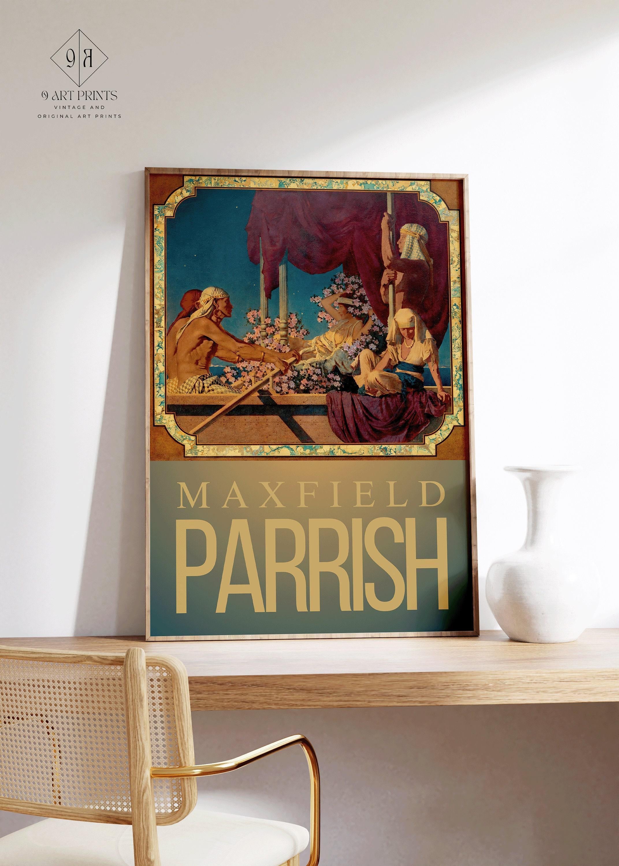 Maxfield Parrish - Cleopatra | Colorful Maximalist American Classic Art