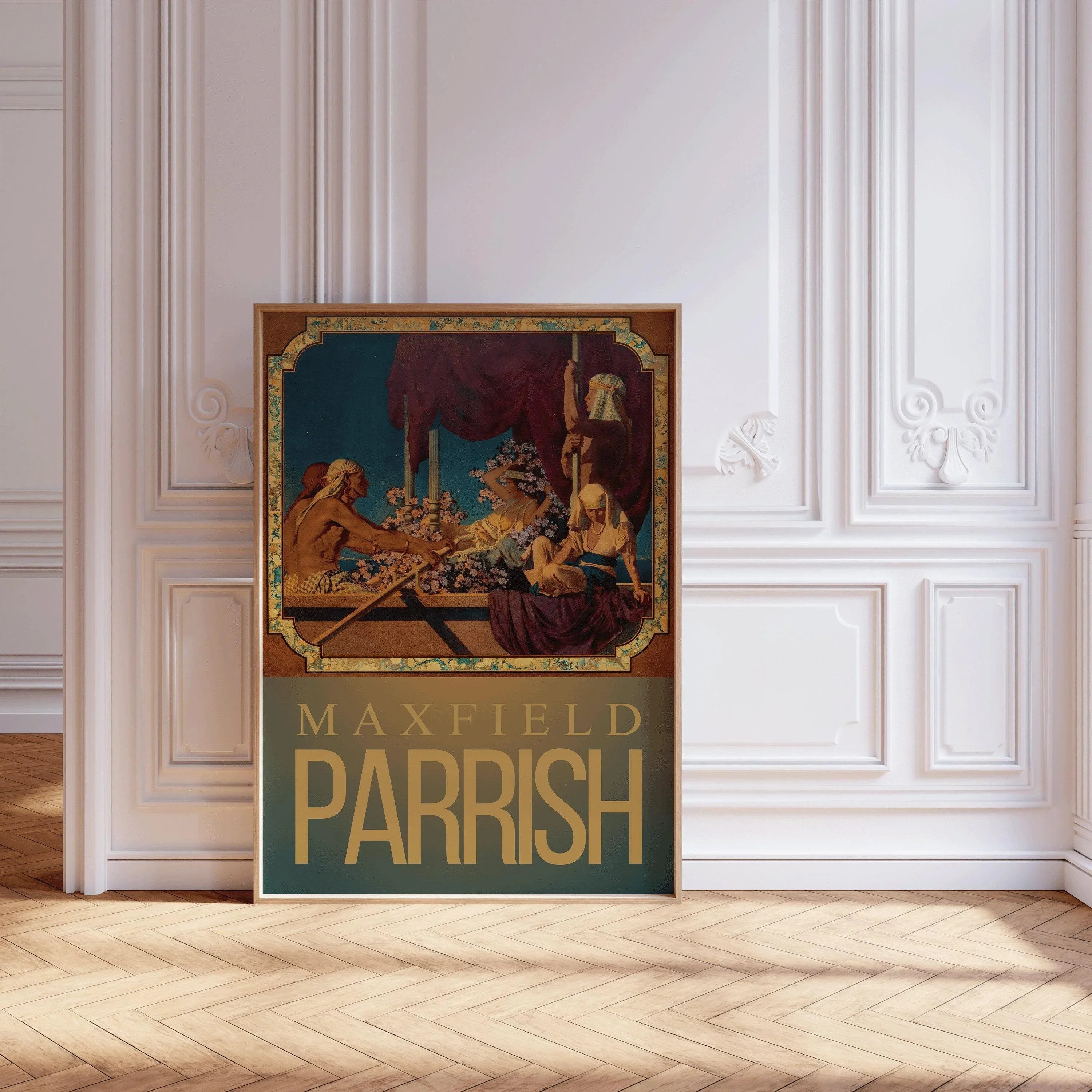 Maxfield Parrish - Cleopatra | Colorful Maximalist American Classic Art (available handframed or unframed) - 9ArtPrints