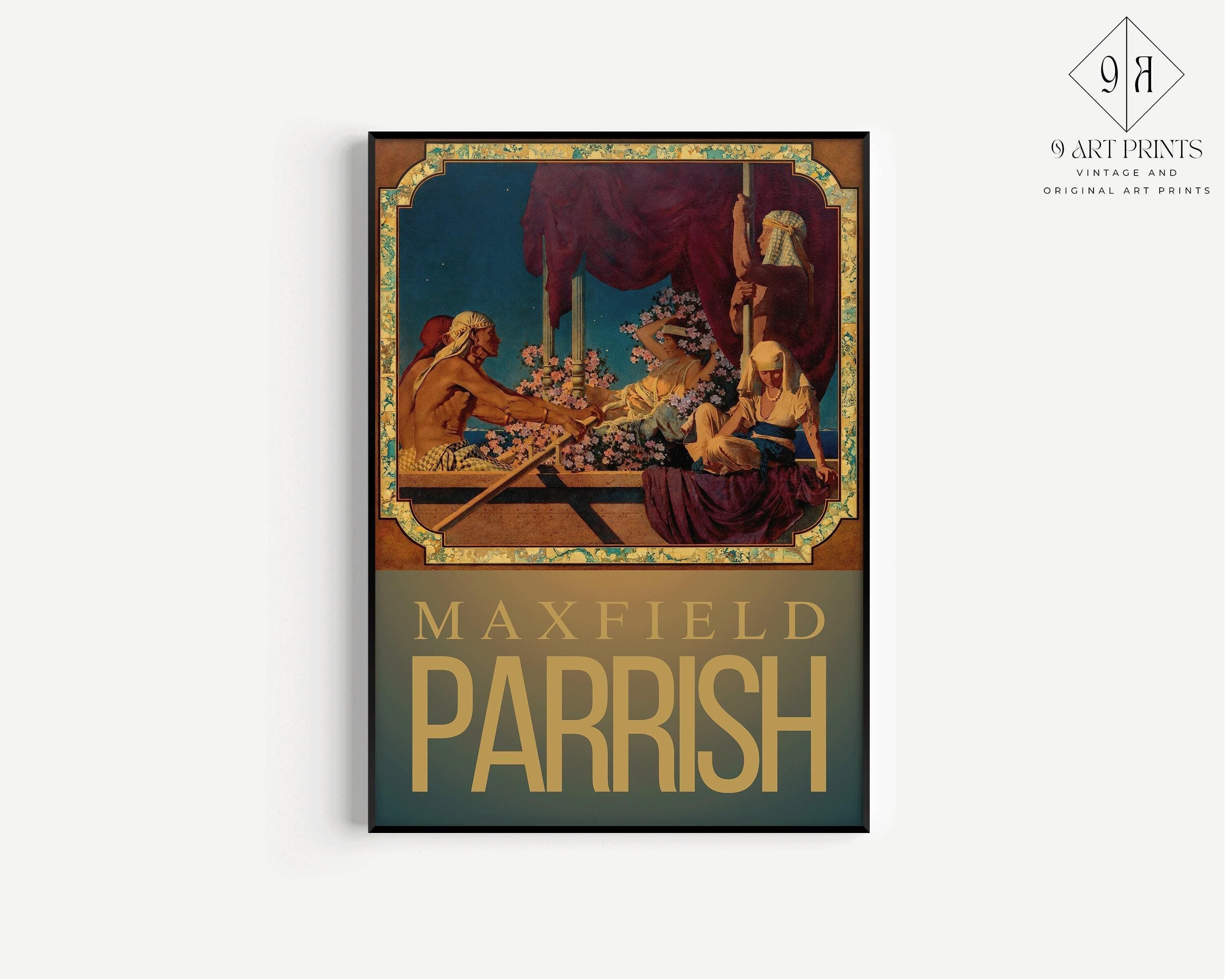 Maxfield Parrish - Cleopatra | Colorful Maximalist American Classic Art
