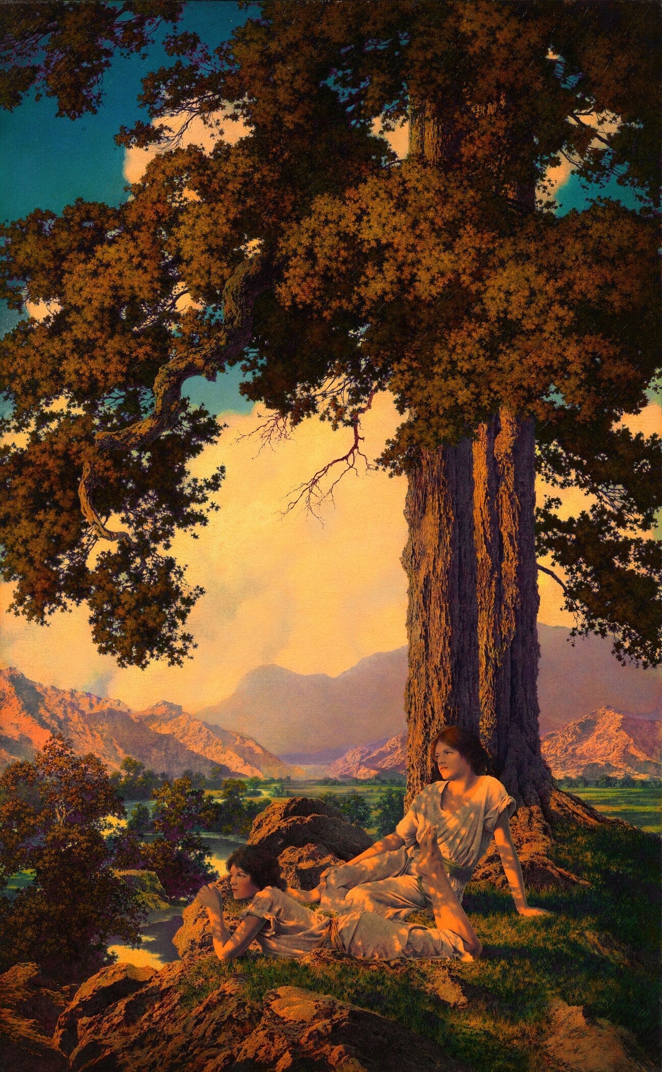 Maxfield Parrish — Golden Hilltop Reverie | Fine Art Print - 9ArtPrints