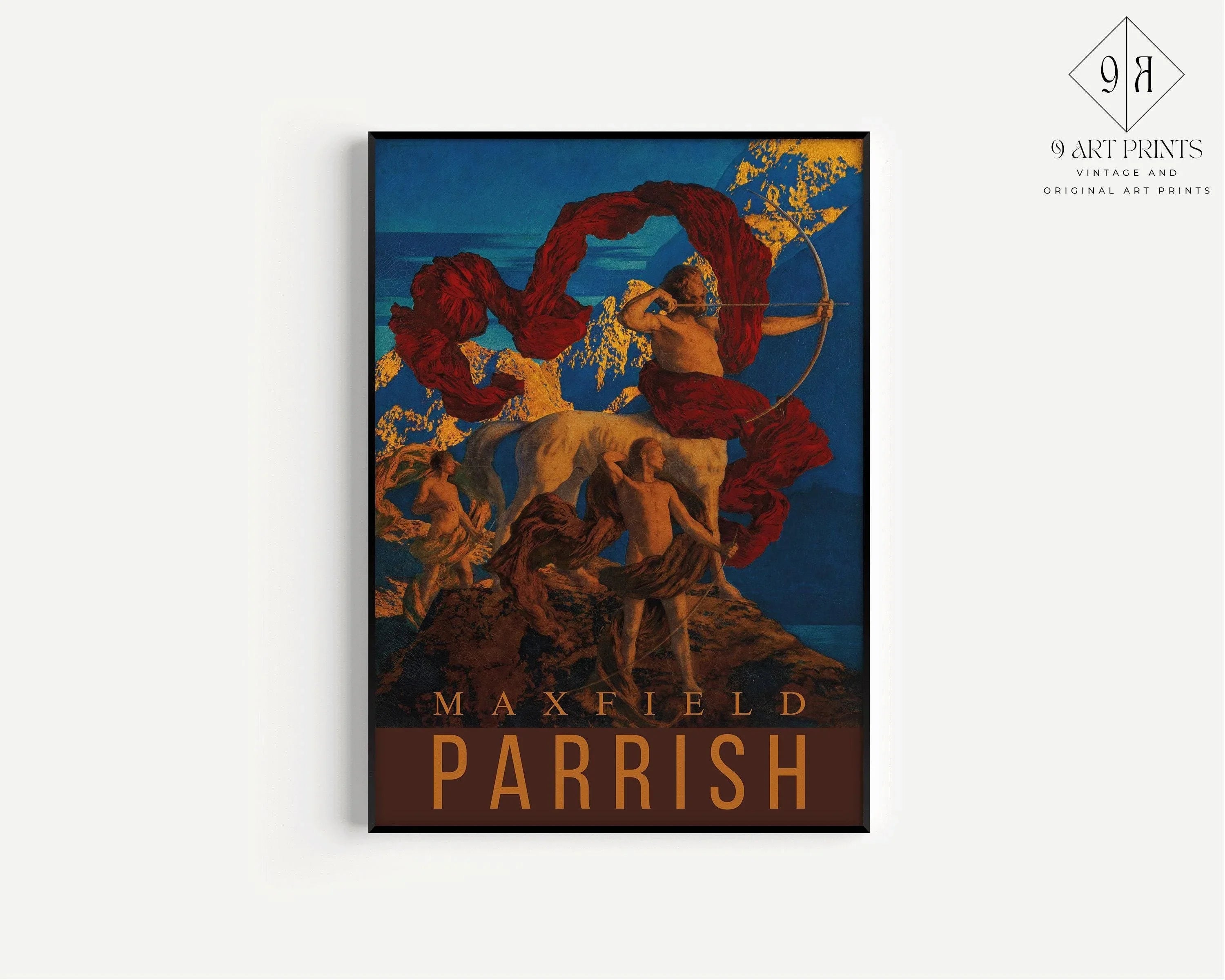 Maxfield Parrish - Jason and His Teacher | Colorful Maximalist American Classic Art