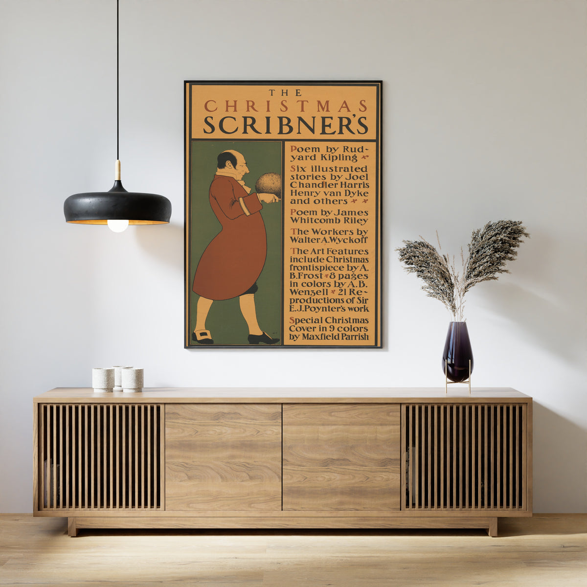 Maxfield Parrish — The Christmas Scribner’s | Vintage Christmas Print