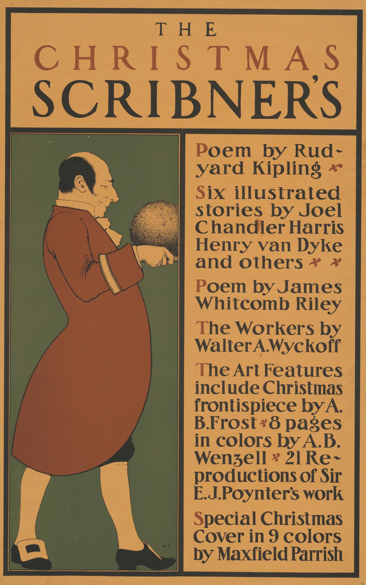 Maxfield Parrish — The Christmas Scribner’s | Vintage Christmas Print