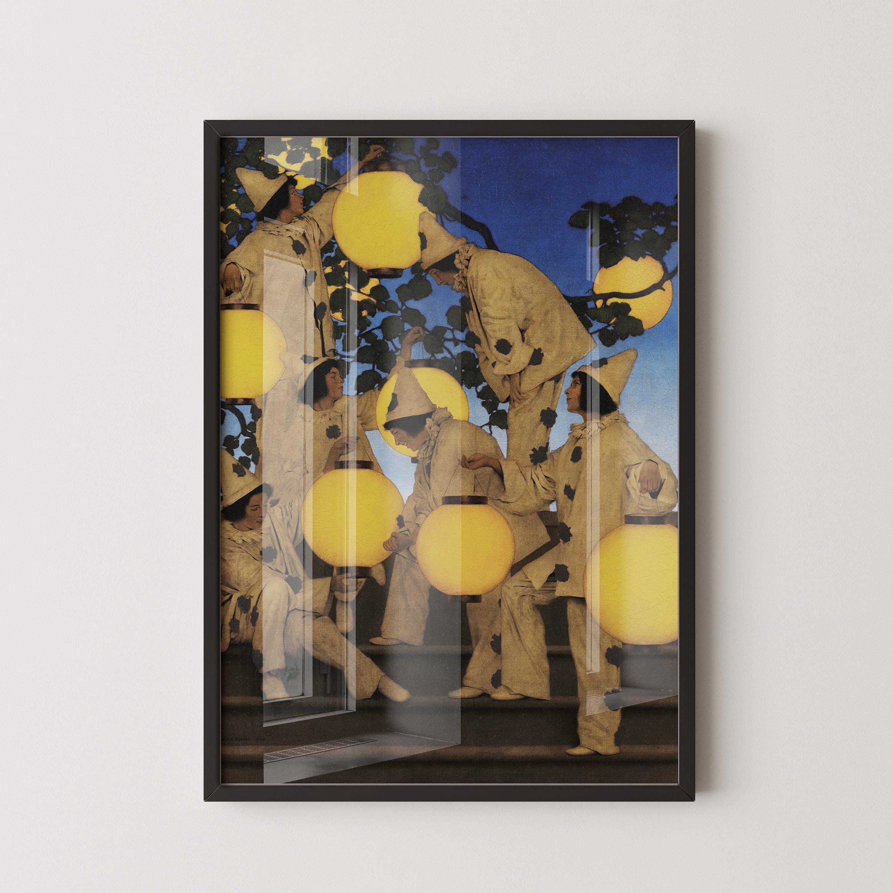 Maxfield Parrish - The Lantern Bearers | The Enchanting Classic We're Proud to Feature Maximalist Art available handframed or unframed - 9ArtPrints