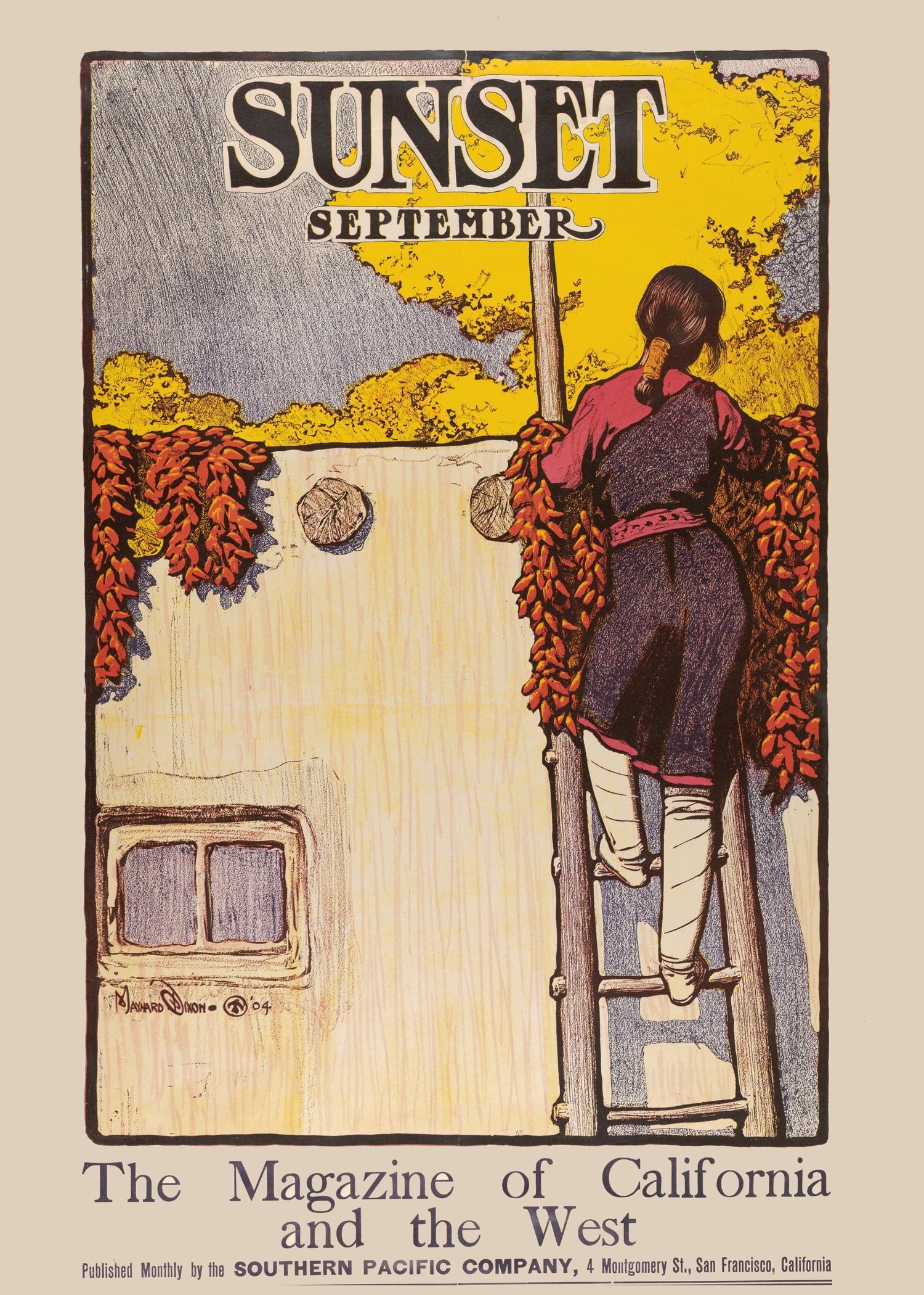 Maynard Dixon — California Adobe | Vintage American West Magazine Cover - 9ArtPrints