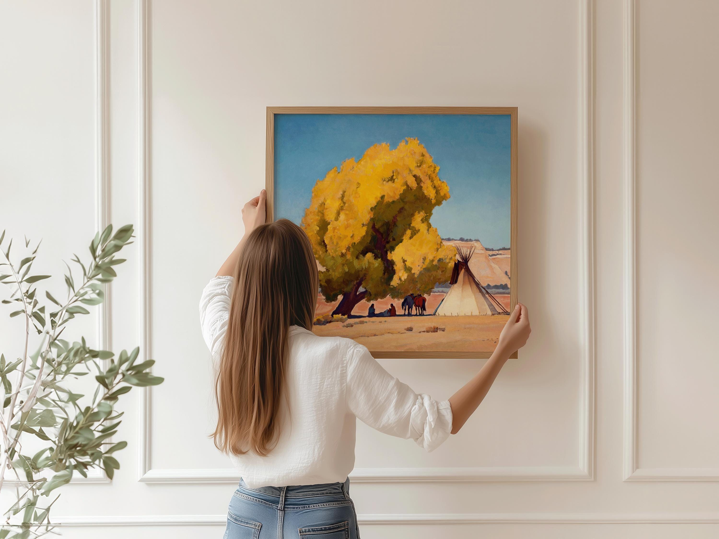 Maynard Dixon - Lazy Autumn | Iconic Artwork Depicting the American West Vintage Painting (available handframed or unframed) 1x1 - 9ArtPrints