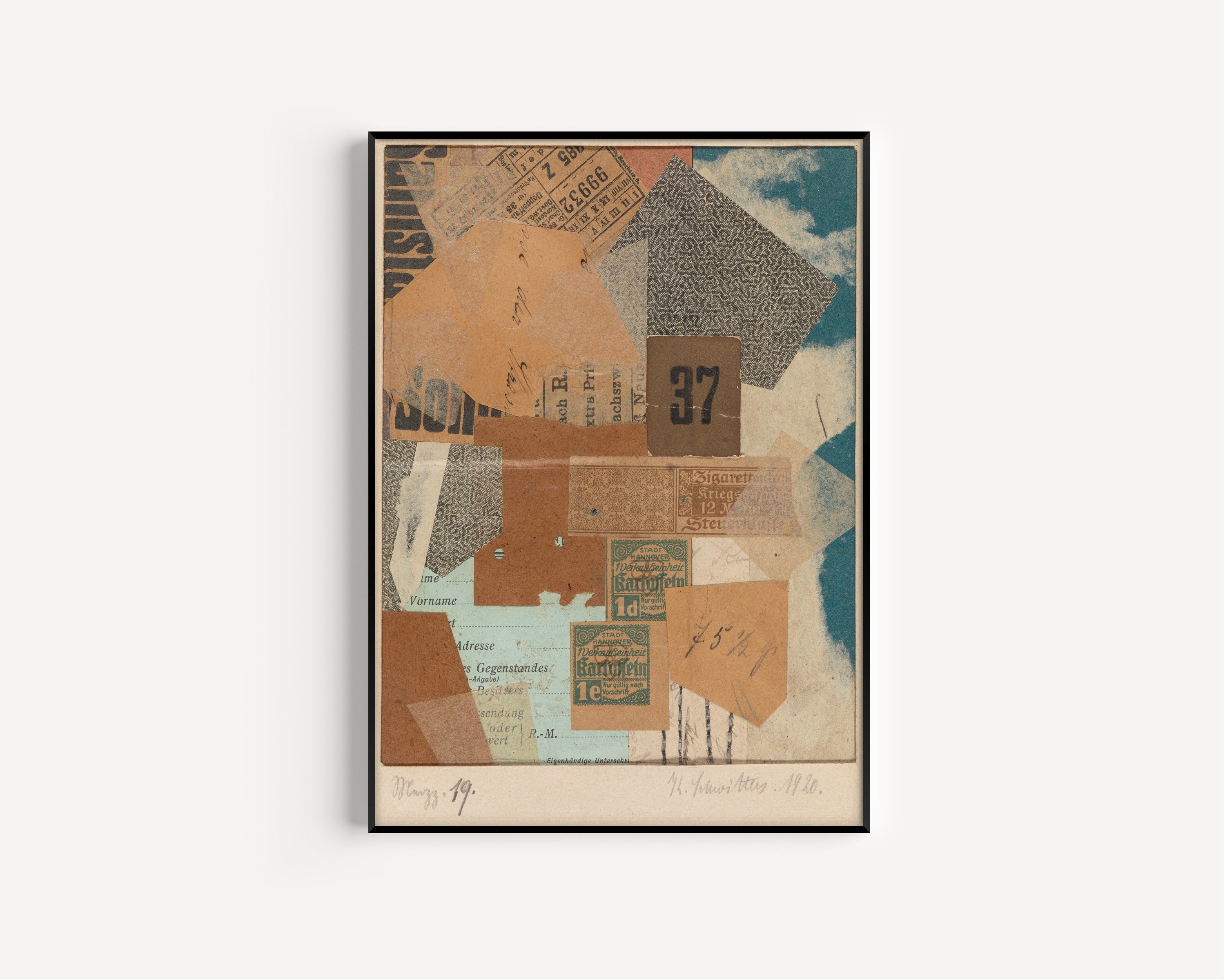 Kurt Schwitters — Merzz. 19 | Fine Art Print