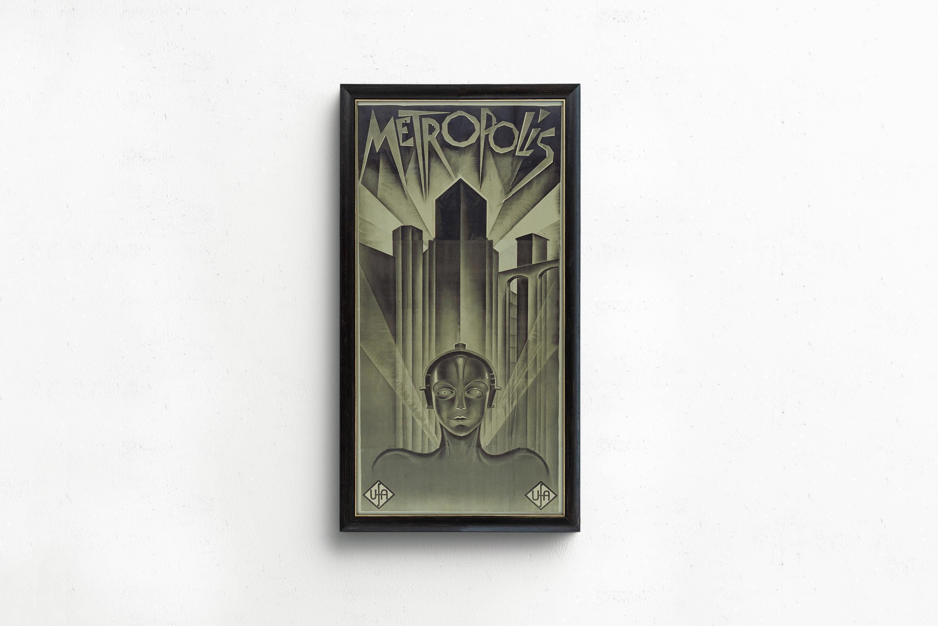 Metropolis Movie Poster PRINT | Vintage Art Deco Movie Poster (available handframed or unframed) 2x1 - 9ArtPrints