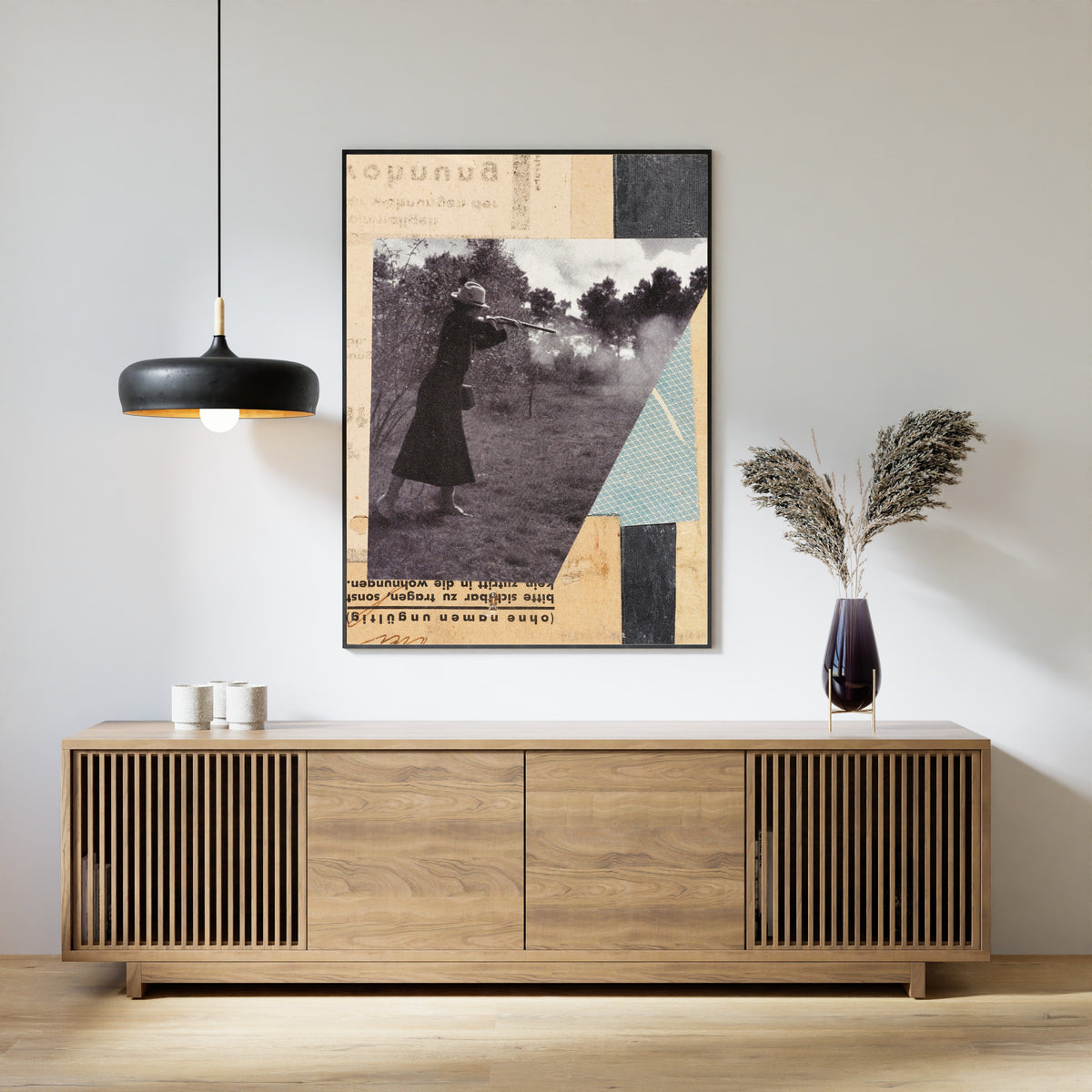 Kurt Schwitters — Mit Jägerin, Merzzeichnung | Fine Art Print