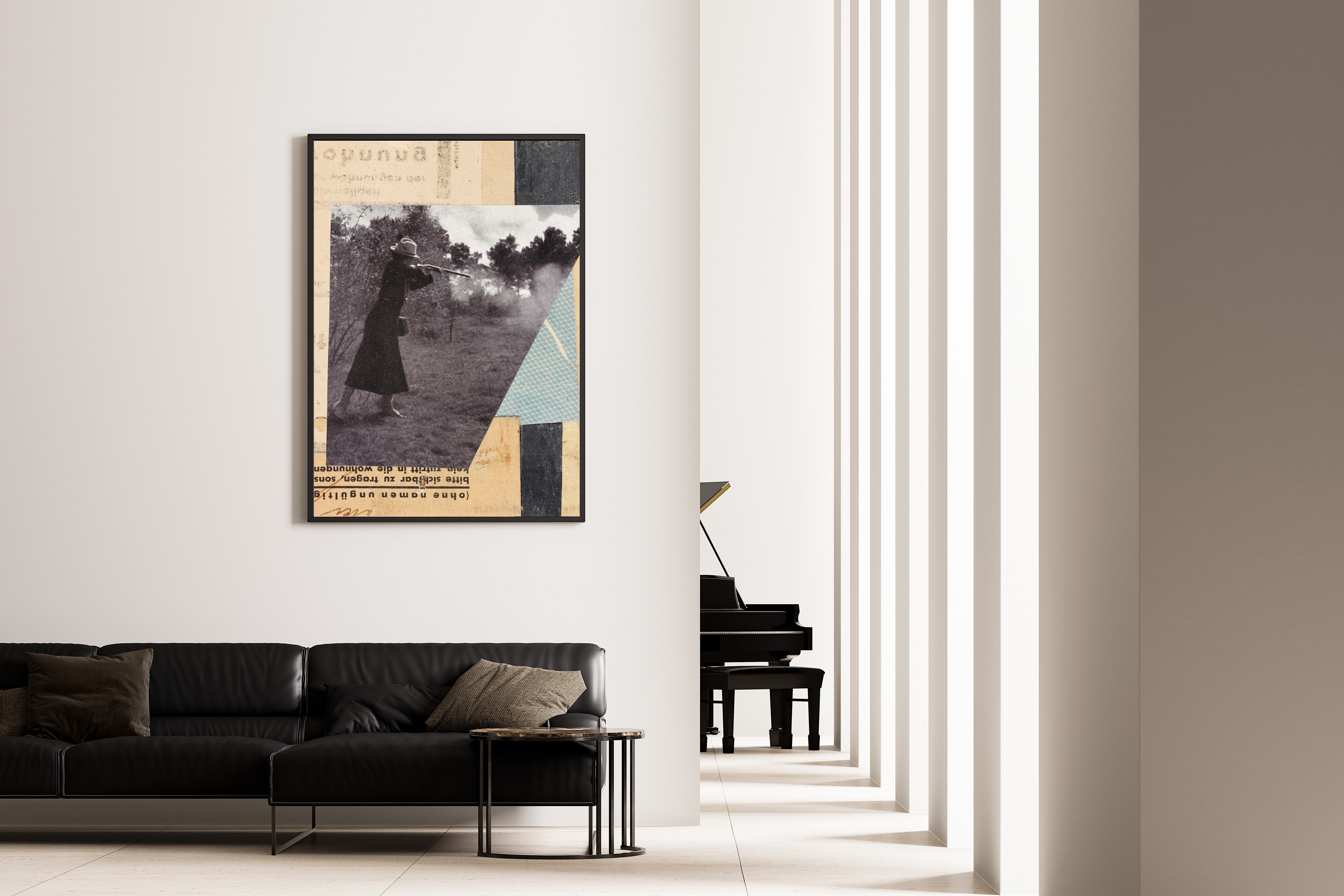 Kurt Schwitters — Mit Jägerin, Merzzeichnung | Fine Art Print