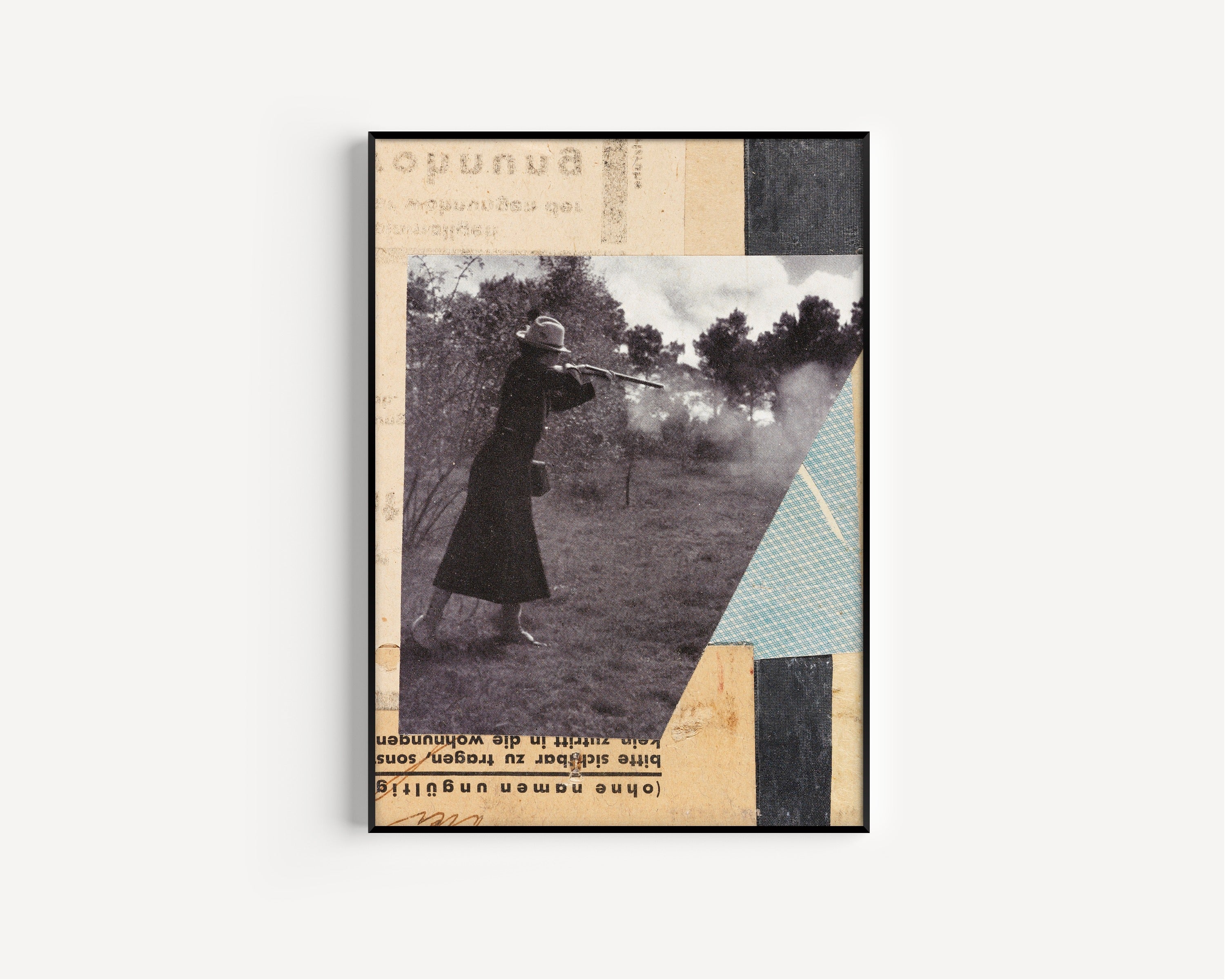 Kurt Schwitters — Mit Jägerin, Merzzeichnung | Fine Art Print