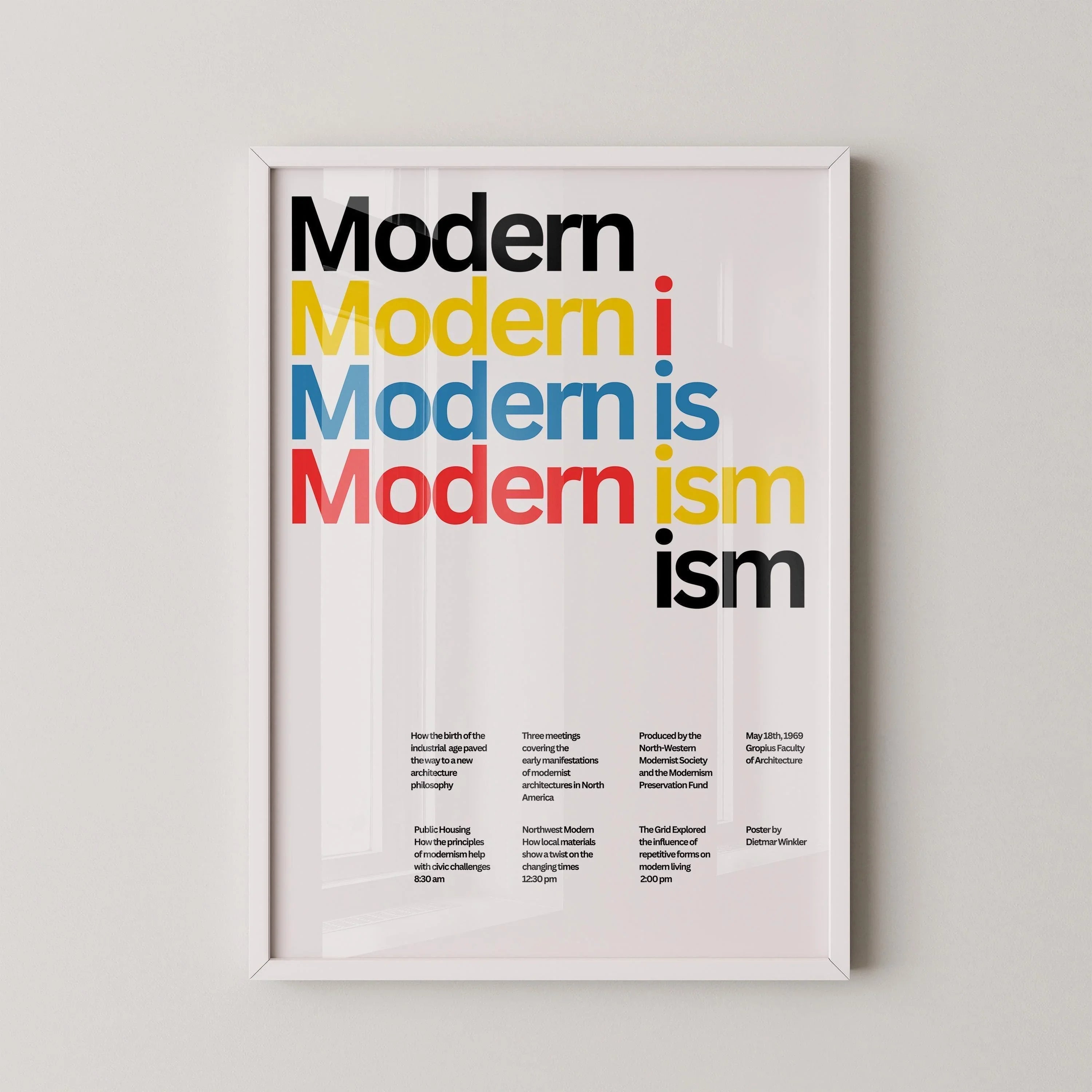 Modernism Typography Art Print: Dietmar Winkler Giclee Poster - 9ArtPrints