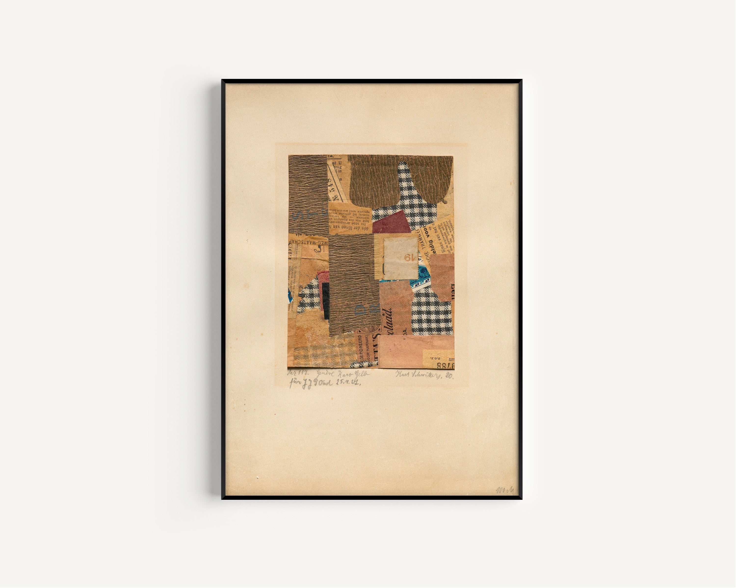 Kurt Schwitters — Mz 117. Genève Karo Gelb | Fine Art Print
