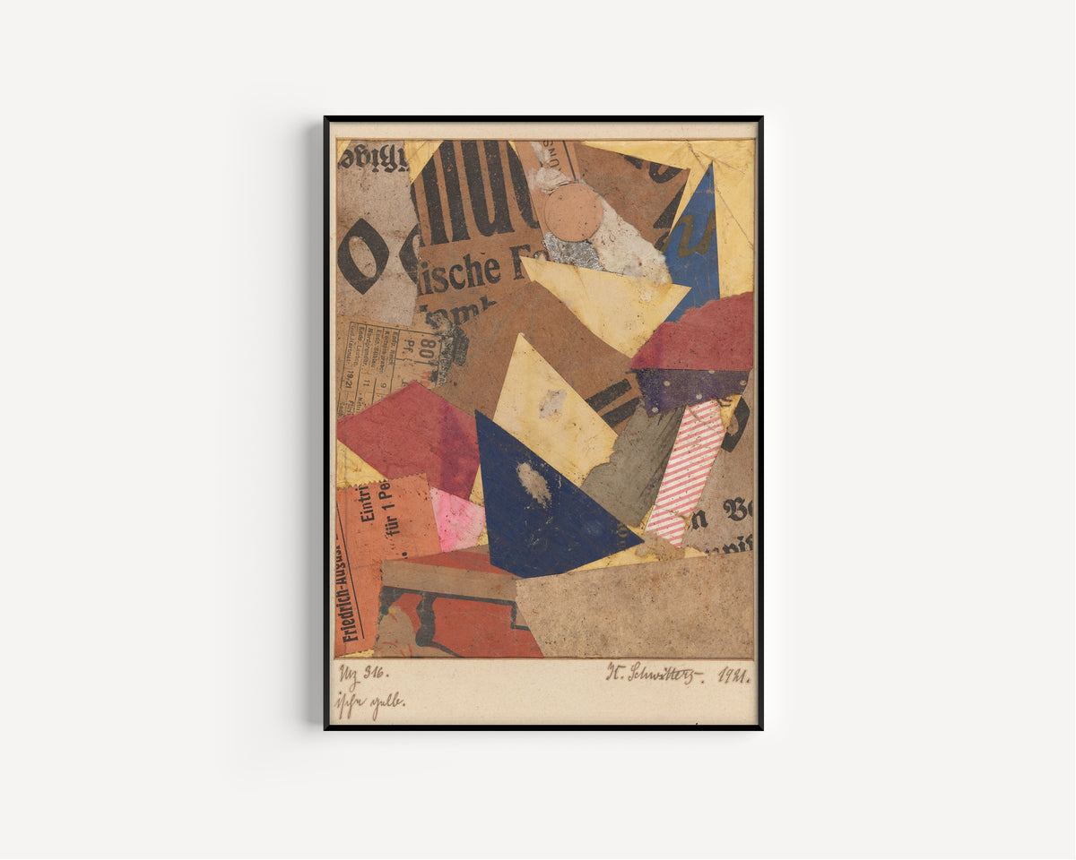 Kurt Schwitters — Mz 316 ische gelb (Mz 316 ische Yellow) | Fine Art Print