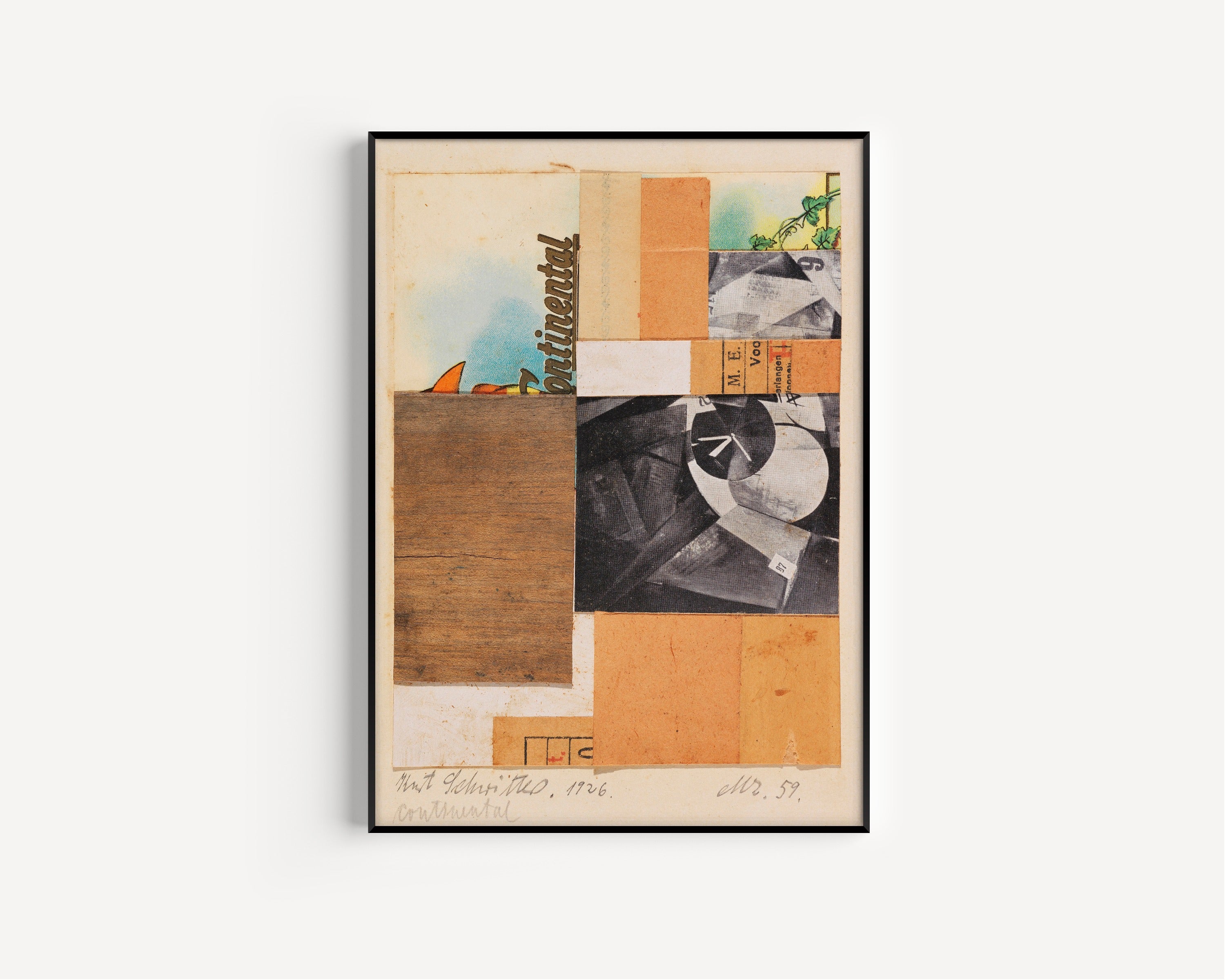 Kurt Schwitters — Mz. 59. Continental | Fine Art Print