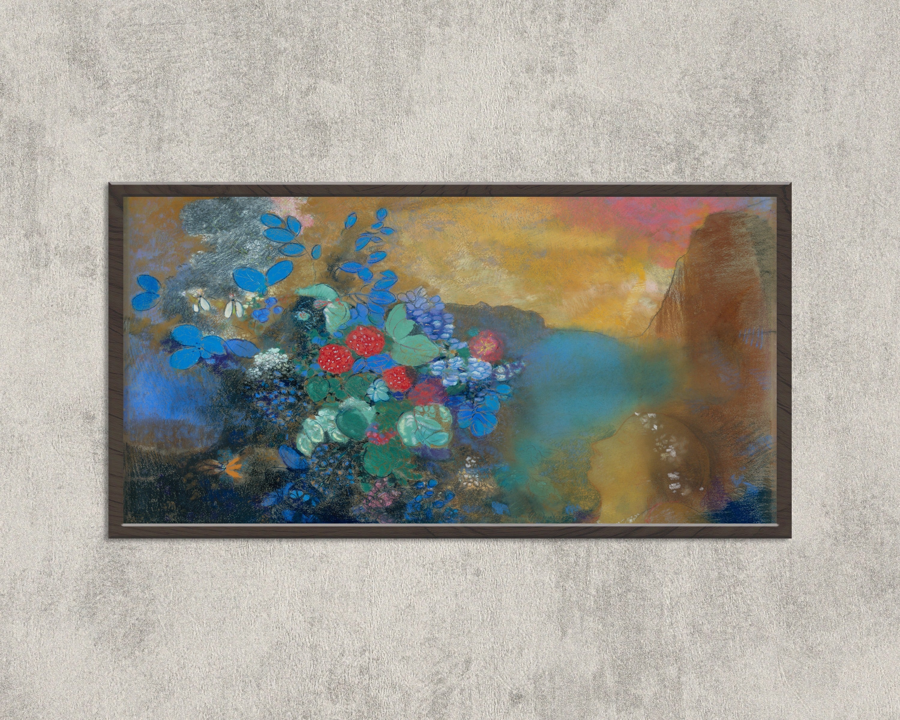 Odilon Redon — Ophelia Among the Flowers | Fine Art Giclée Print - 9ArtPrints