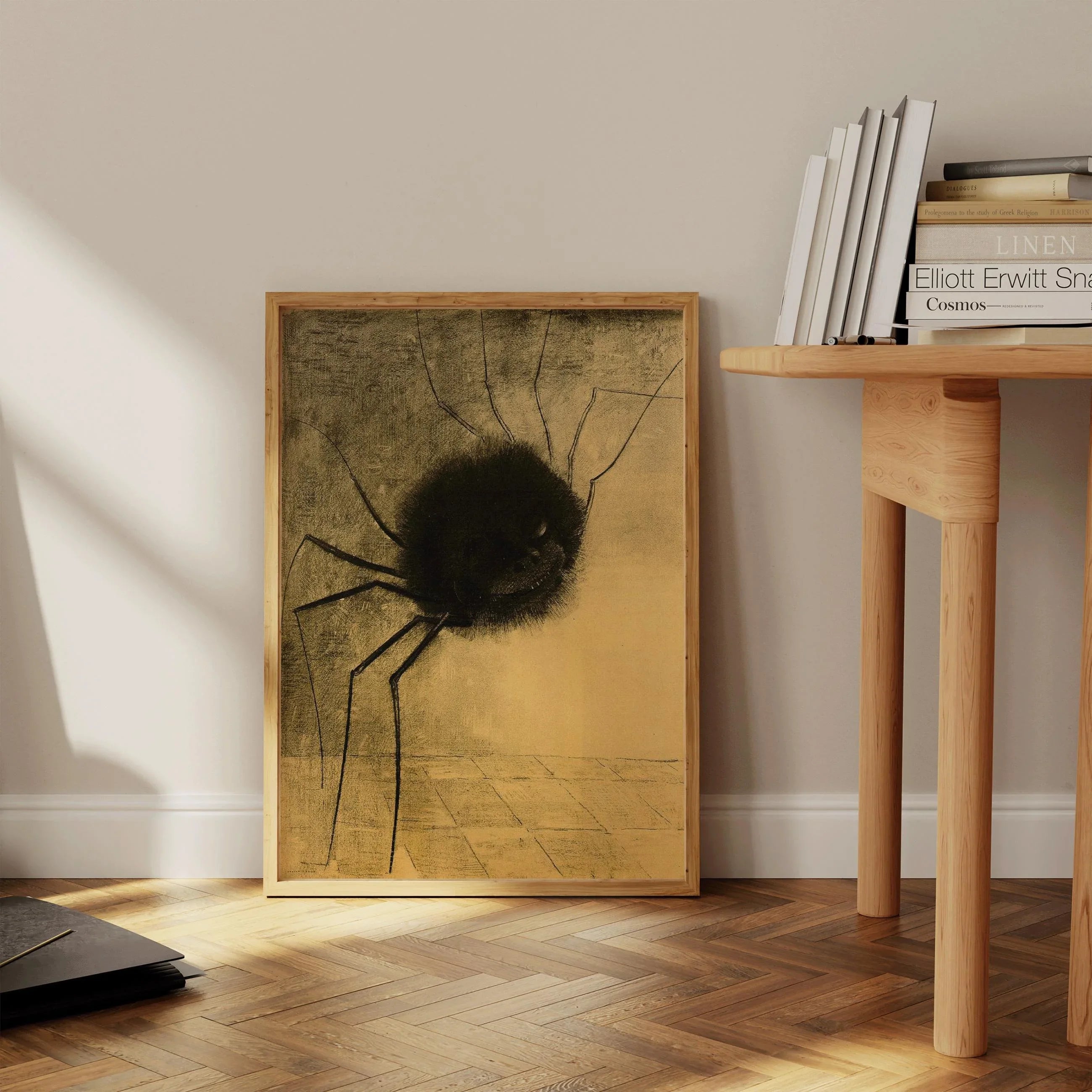 Odilon Redon Smiling Spider Print: Eerie Symbolist Art, Framed Giclee - 9ArtPrints