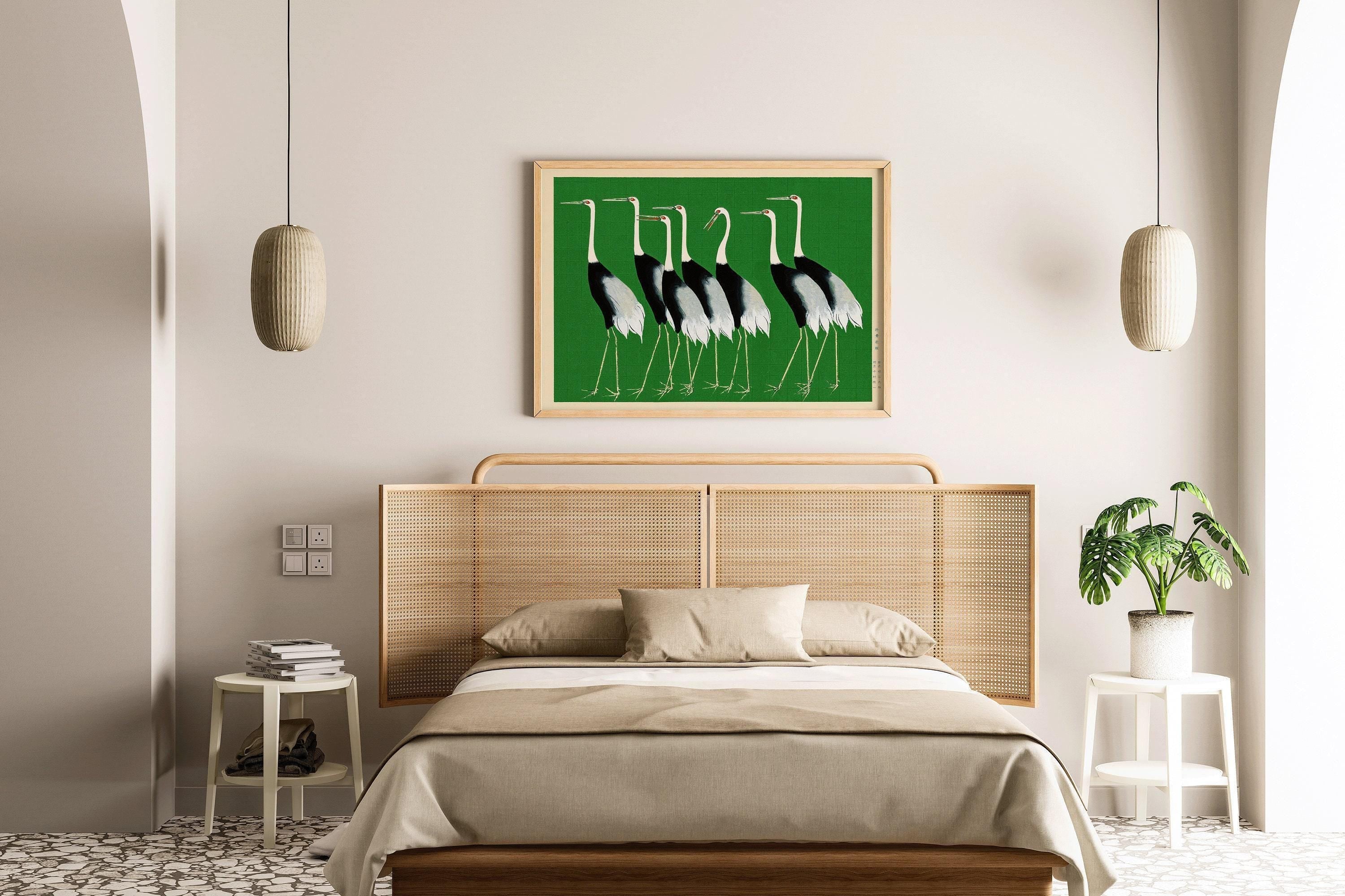 Ogata Korin - Cranes | PRINT | Vintage Japanese Art in Green