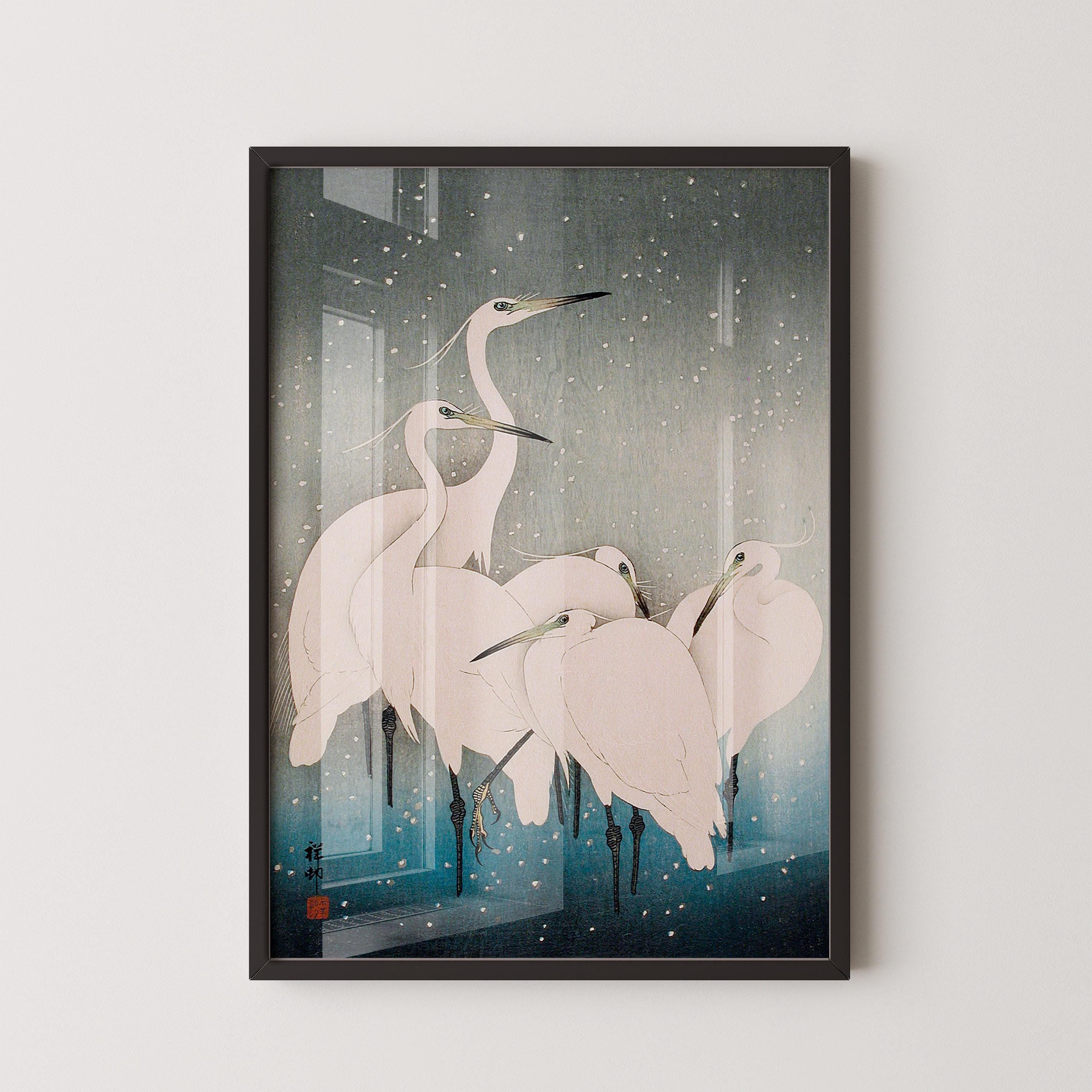 Ohara Koson - Egrets in the Snow | PRINT | Japanese Vintage Woodblock