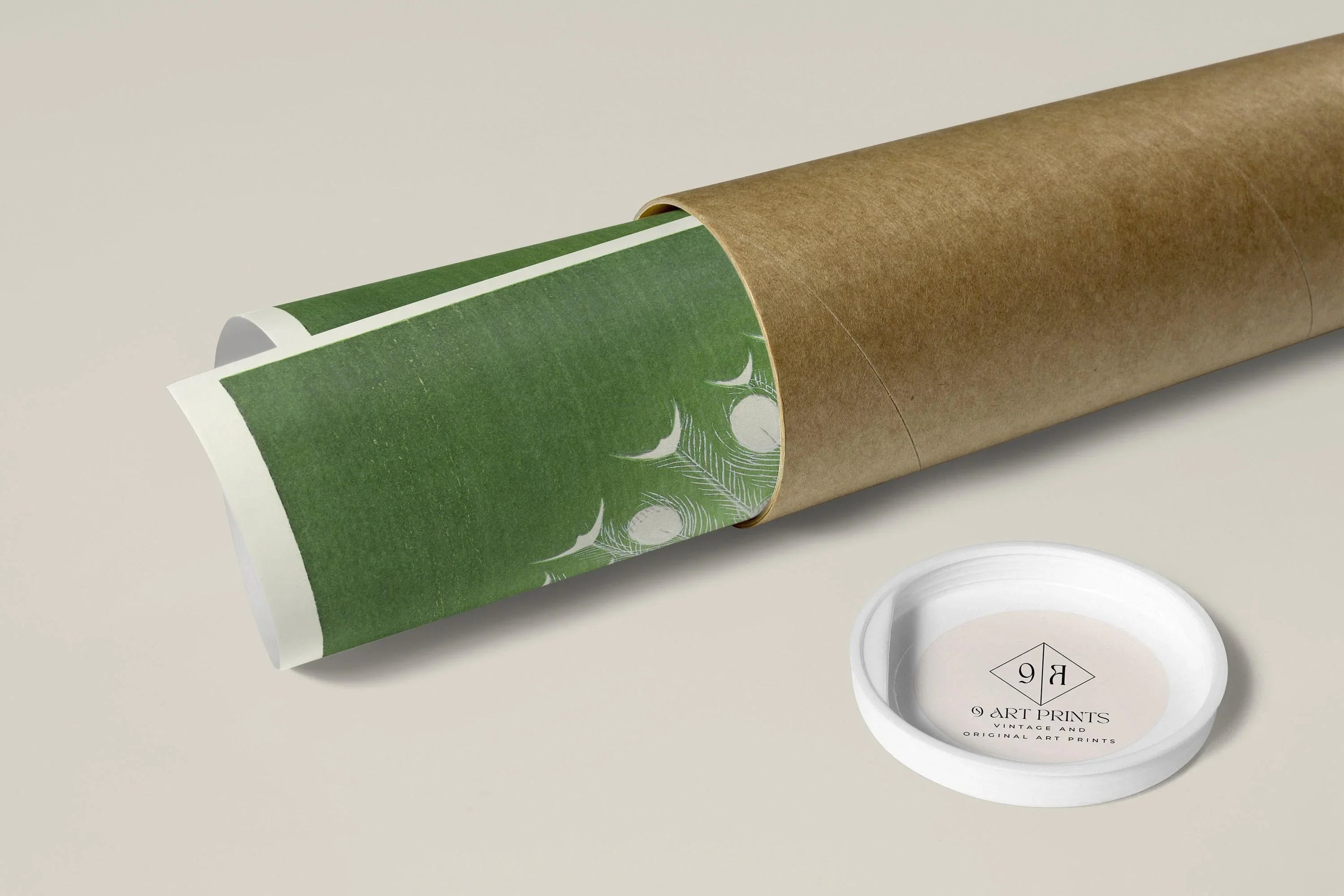 Ohara Koson - Peacock | PRINT | Our Customer Favourite Vintage Japanese Print in Green (available handframed) 1x1 - 9ArtPrints