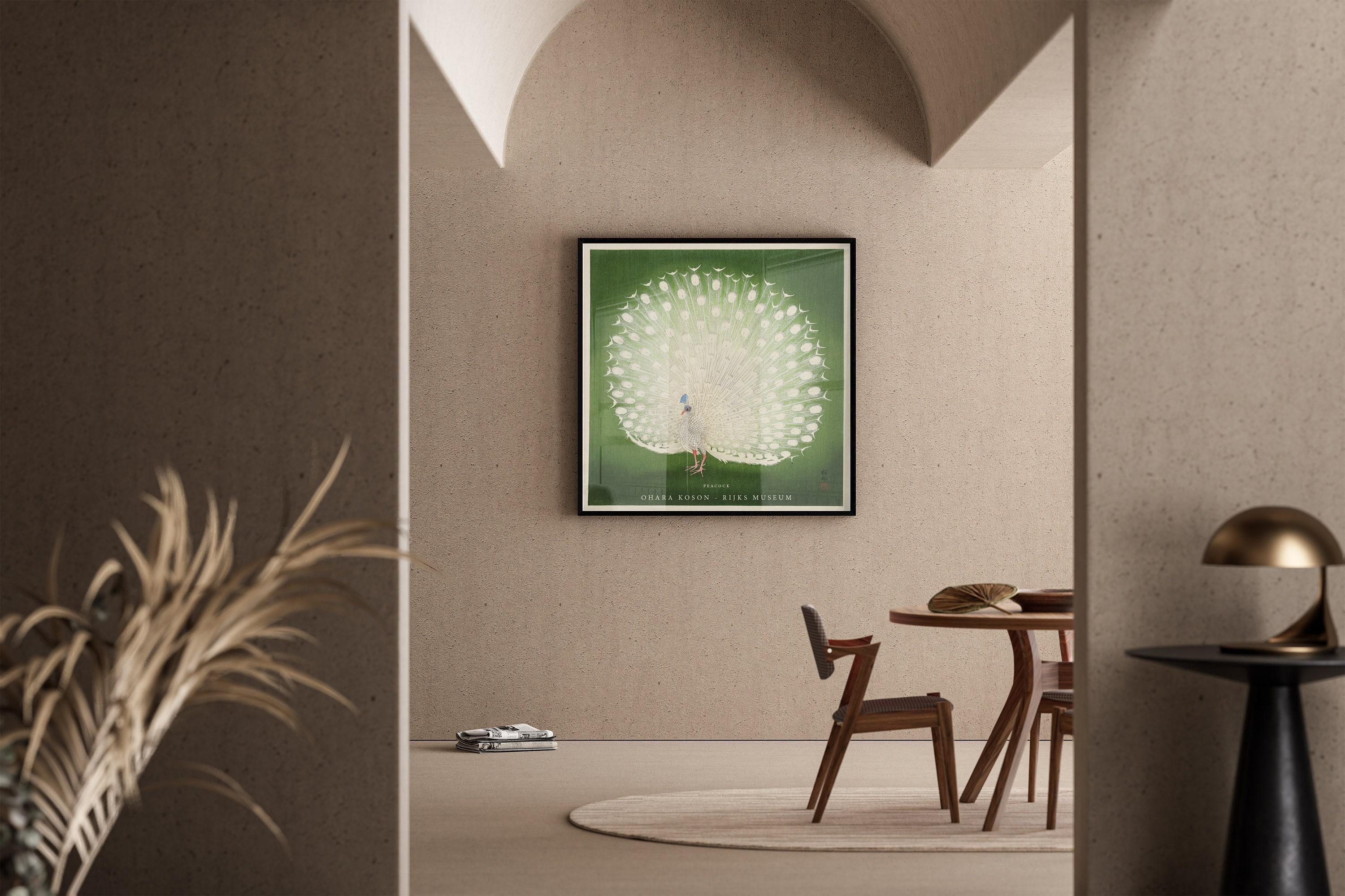 Ohara Koson - Peacock | PRINT | Our Customer Favourite Vintage Japanese Print in Green (available handframed) 1x1 - 9ArtPrints