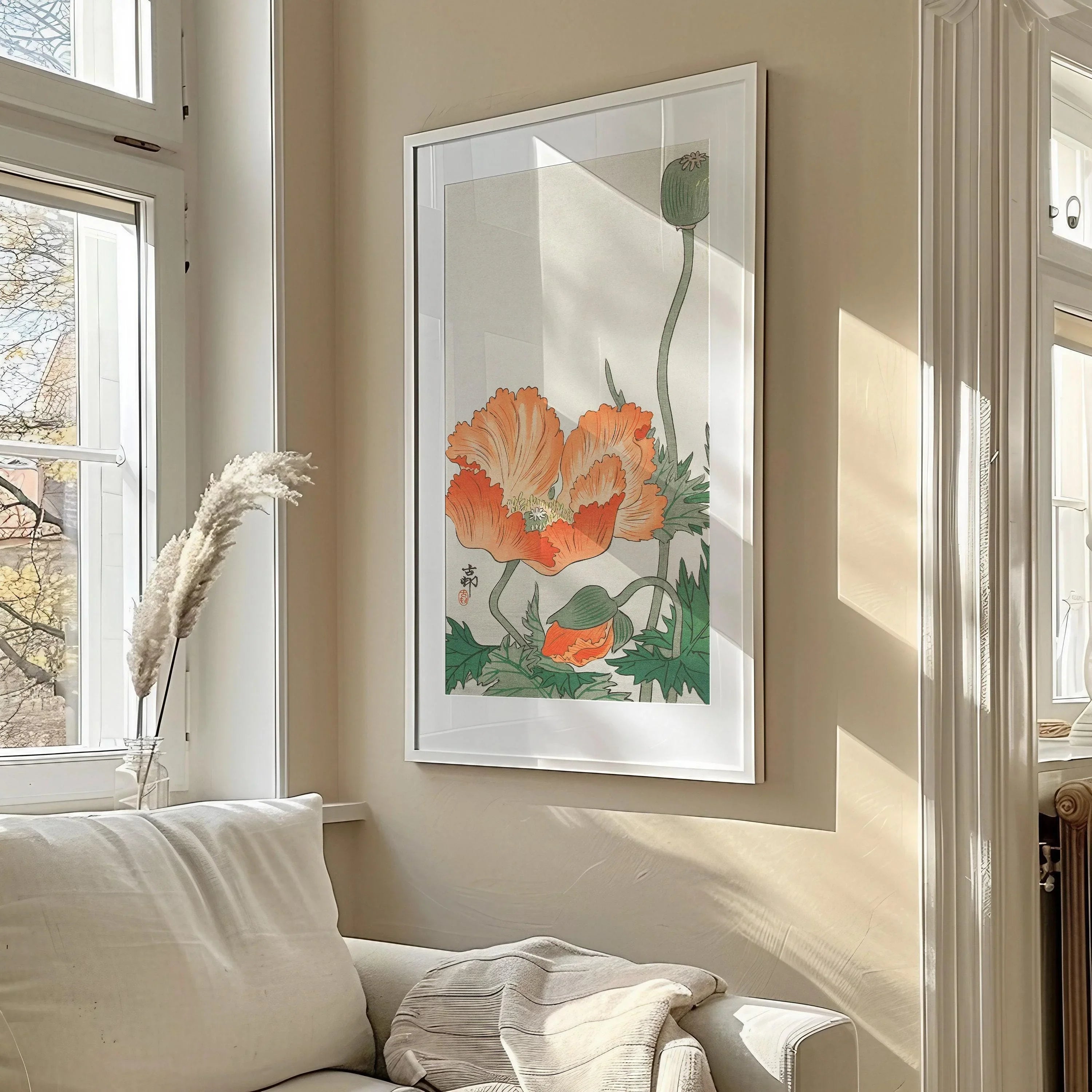 Ohara Koson - Plants and Flowers | PRINT | Vintage Asian Japanese Narrow Tall Art (available handframed or unframed) 2x1 - 9ArtPrints