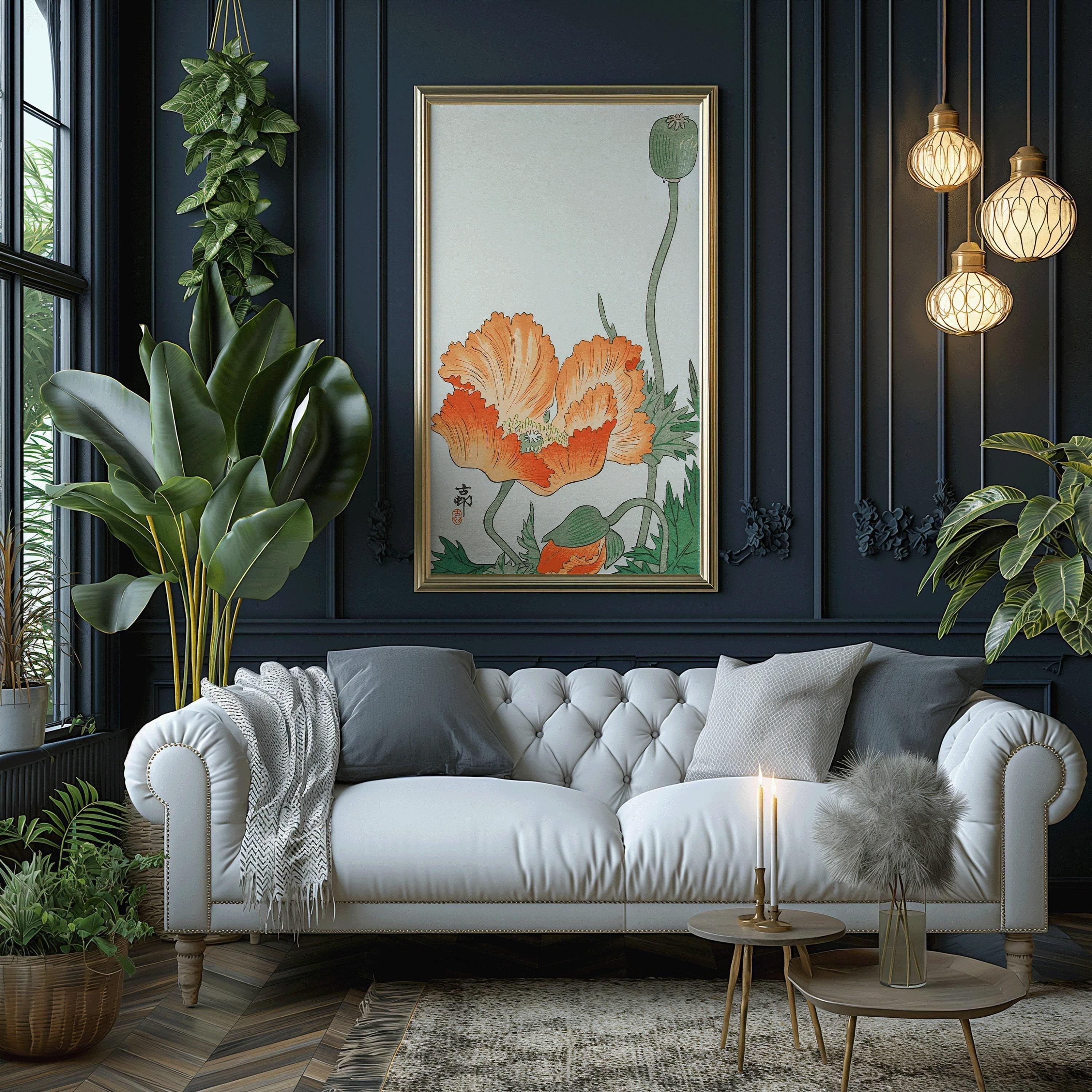 Ohara Koson - Plants and Flowers | PRINT | Vintage Asian Japanese Narrow Tall Art (available handframed or unframed) 2x1 - 9ArtPrints